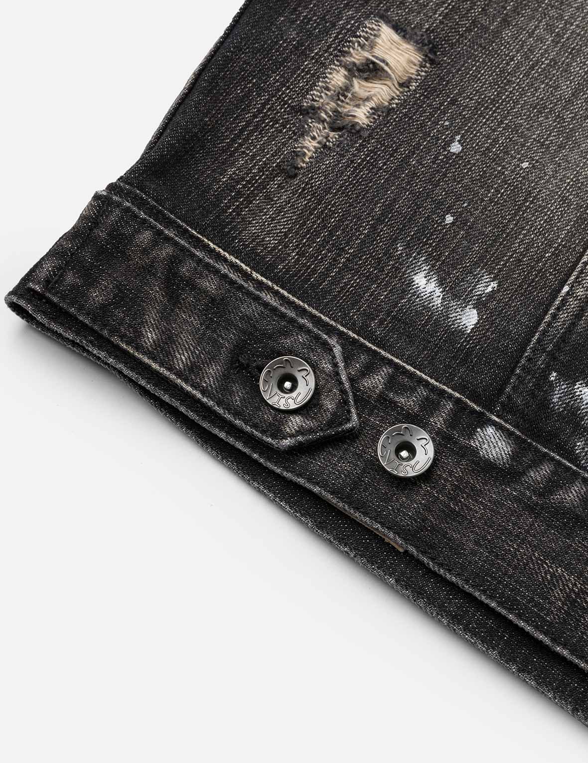 Leather Seagull Appliqué Relax Fit Denim Jacket - Image 13