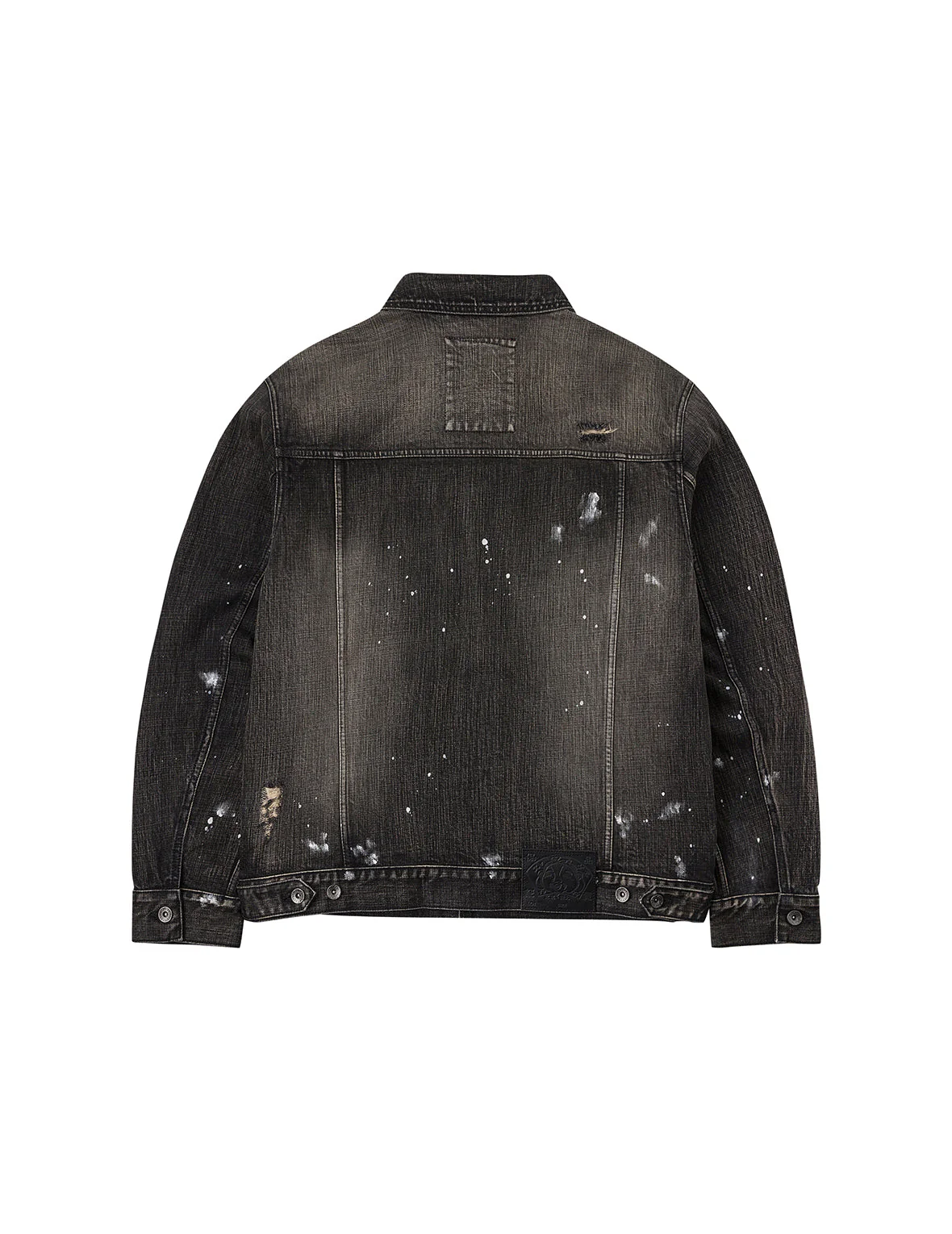 Leather Seagull Appliqué Relax Fit Denim Jacket - Image 2