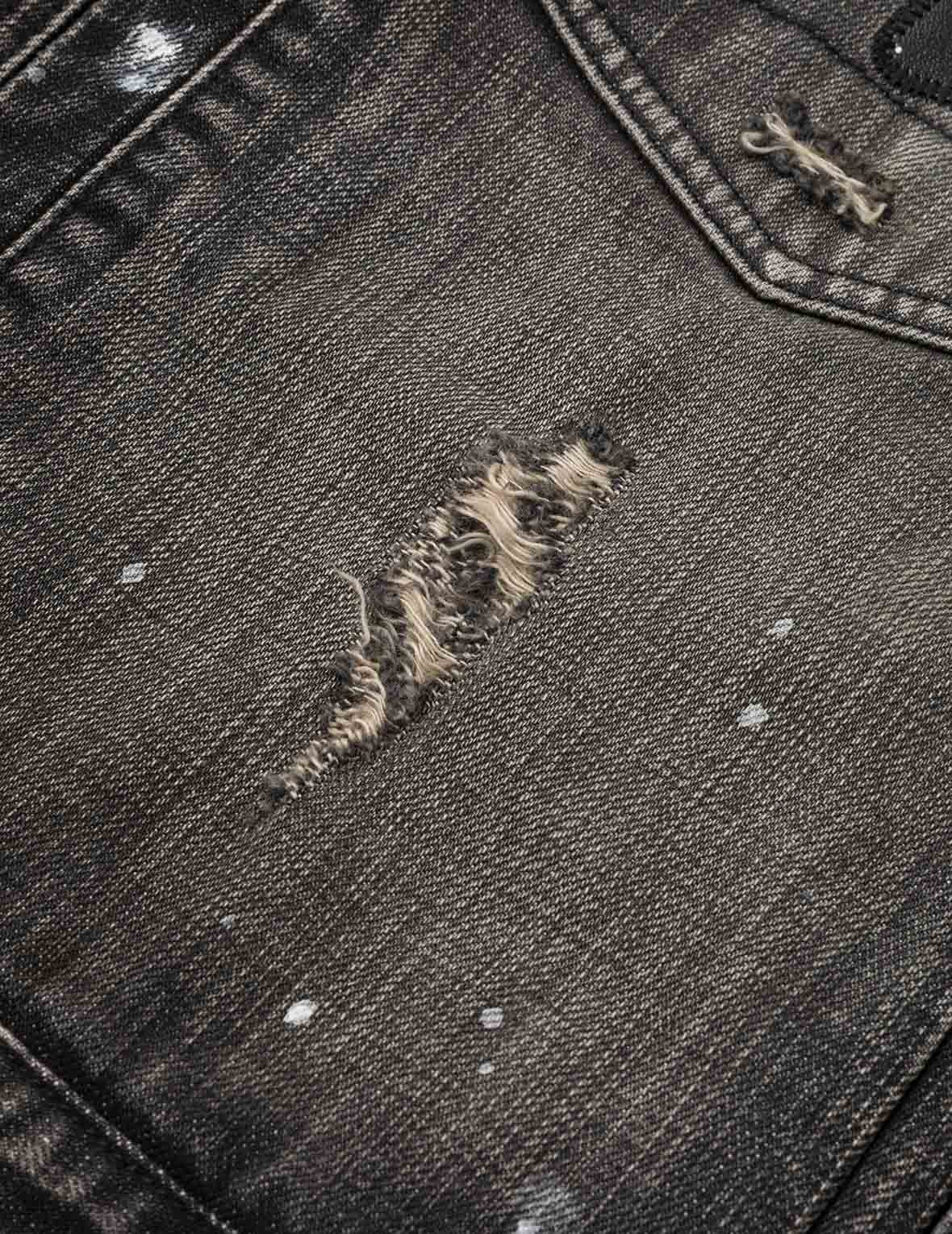 Leather Seagull Appliqué Relax Fit Denim Jacket - Image 8
