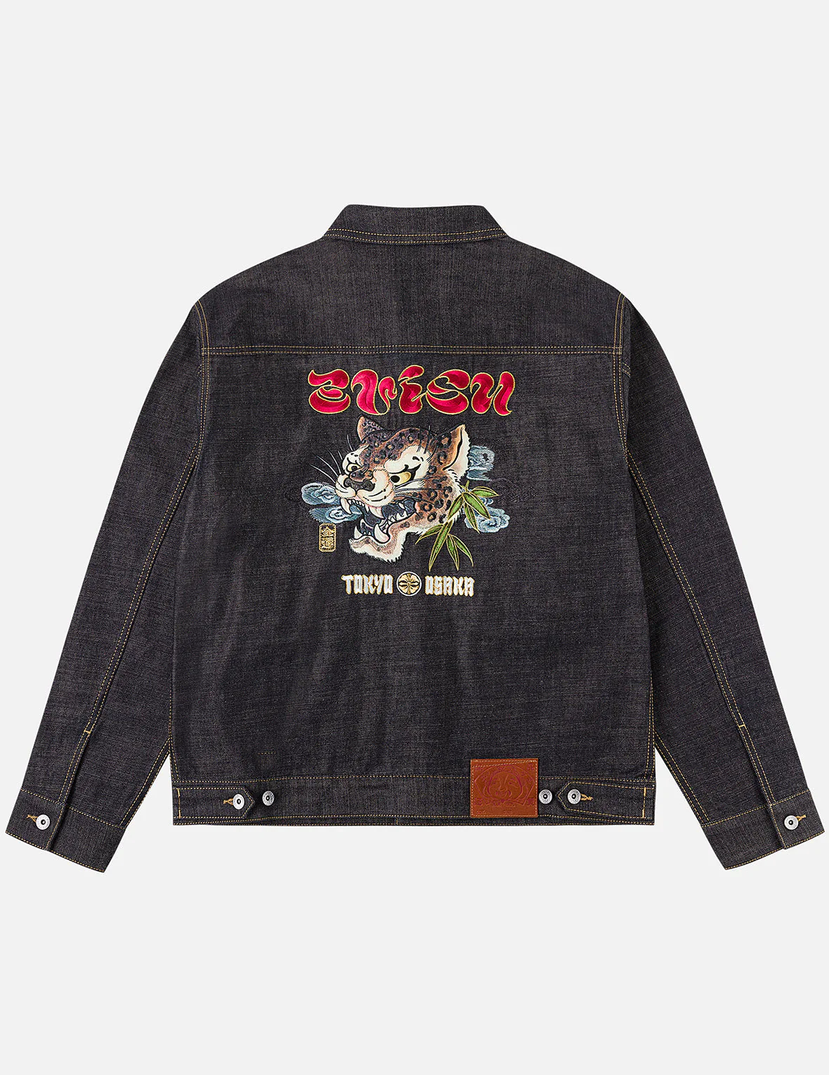 Leopard Embroidery Denim Jacket - Image 3