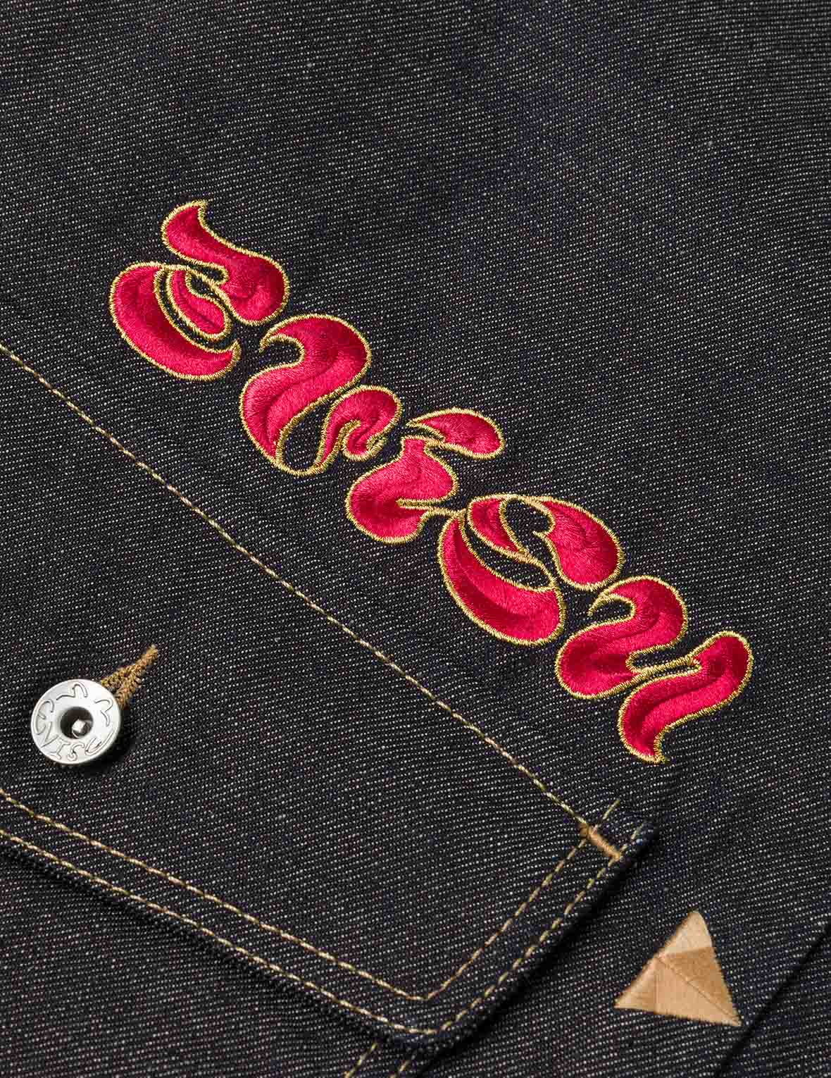 Leopard Embroidery Denim Jacket - Image 6