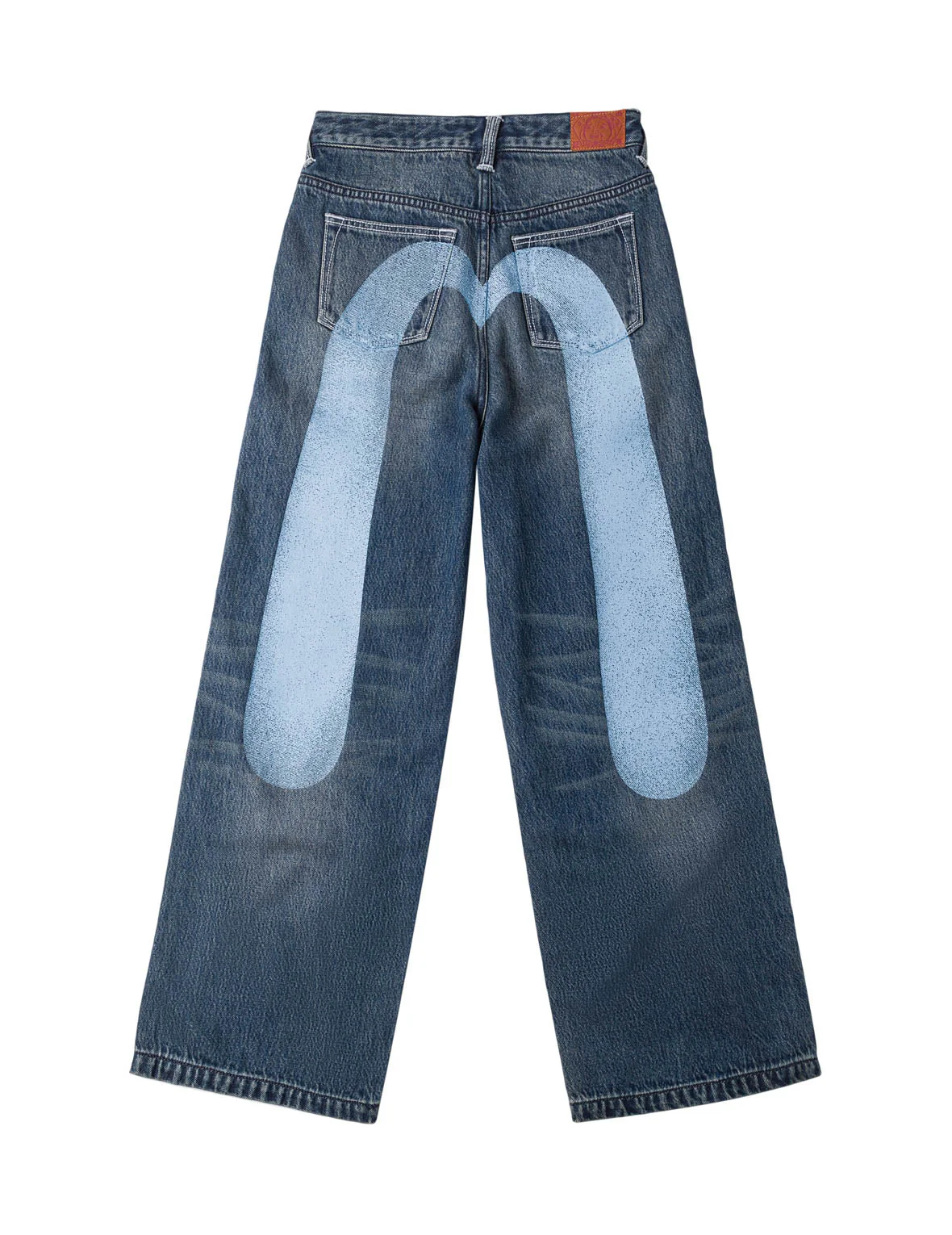 Light Blue Washed Daicock Print Jeans - Image 12