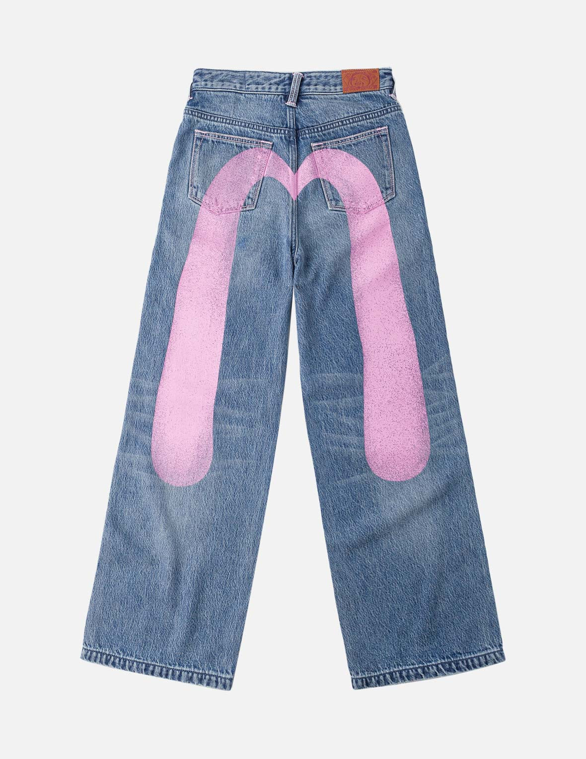 Light Pink Washed Daicock Print Jeans - Image 3