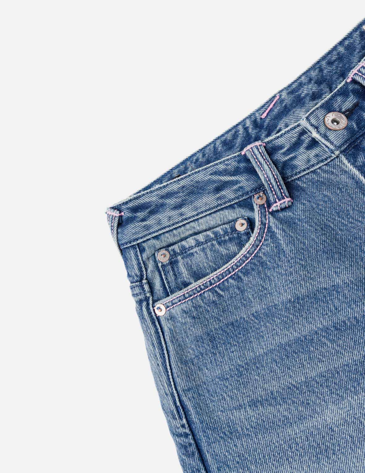 Light Pink Washed Daicock Print Jeans - Image 8