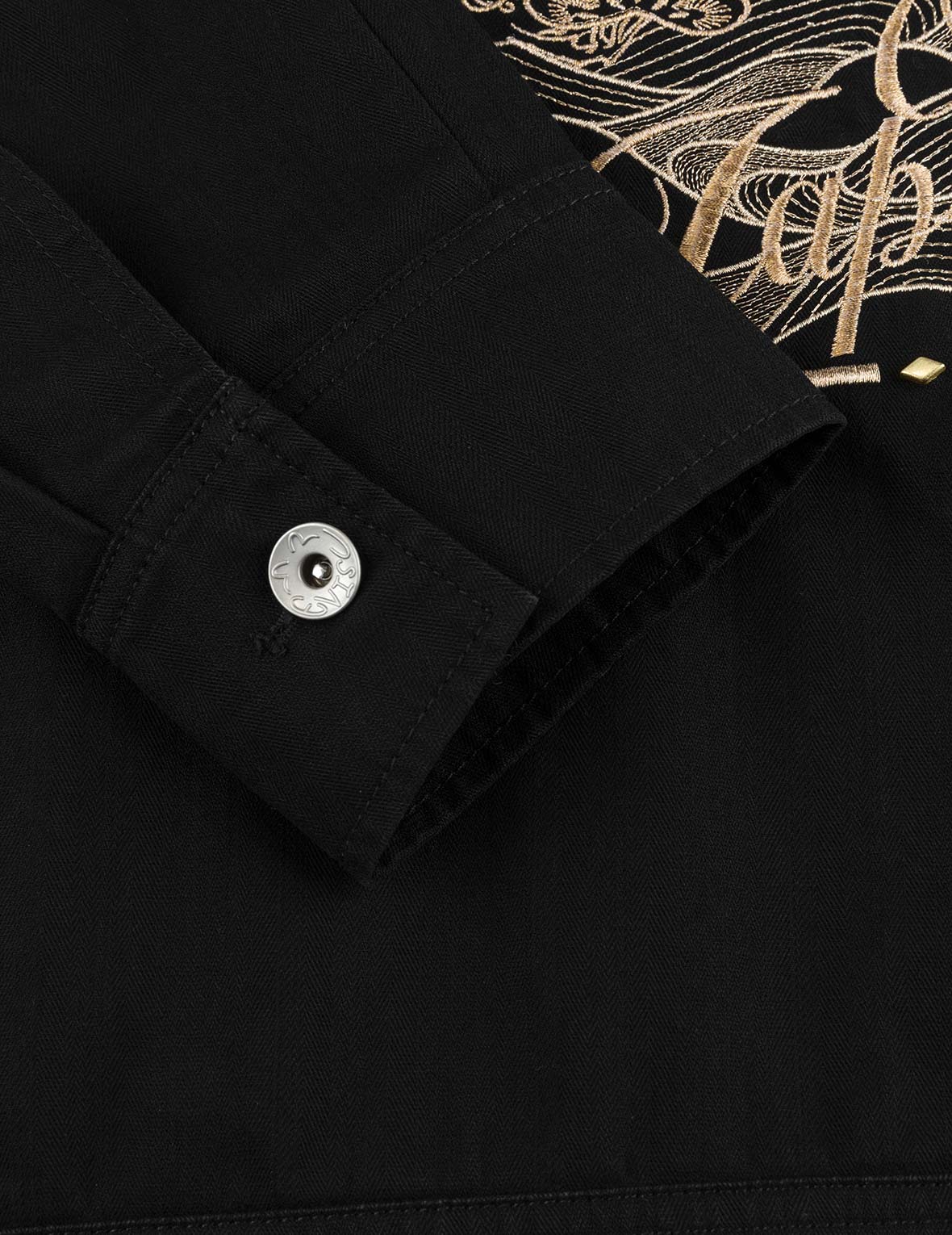 Lion Dance and Mountain Embroidery Regular Fit Worker Jacket - Image 14
