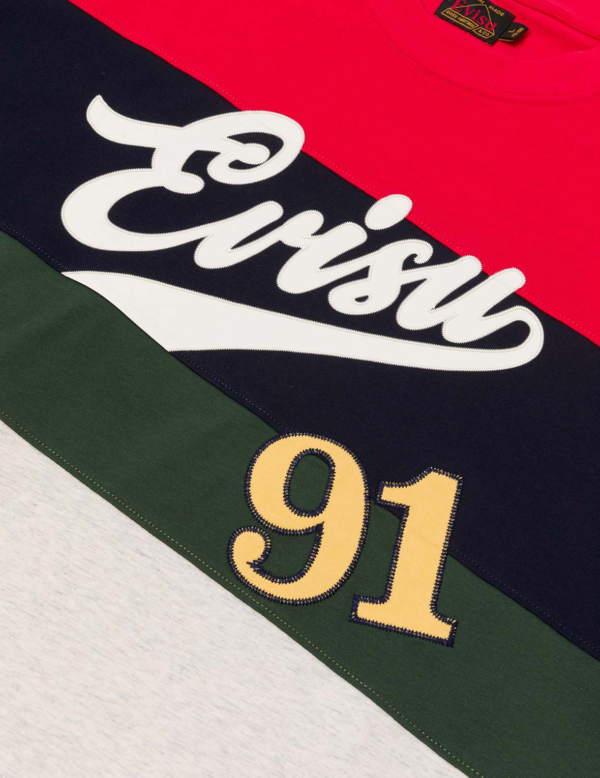 Logo and "91" Appliqué Embroidery Relax Fit Stripe T-Shirt - Image 5