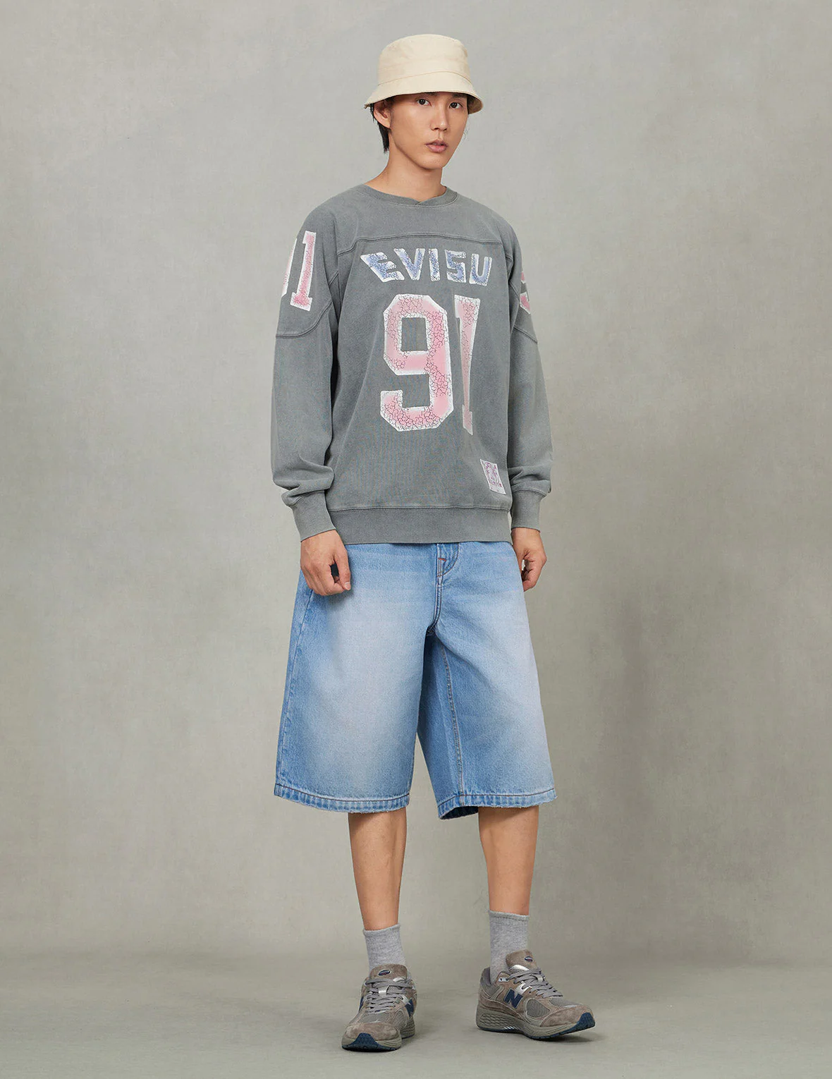Logo and "91" Print Regular Fit Long-Sleeve T-shirt - Image 8