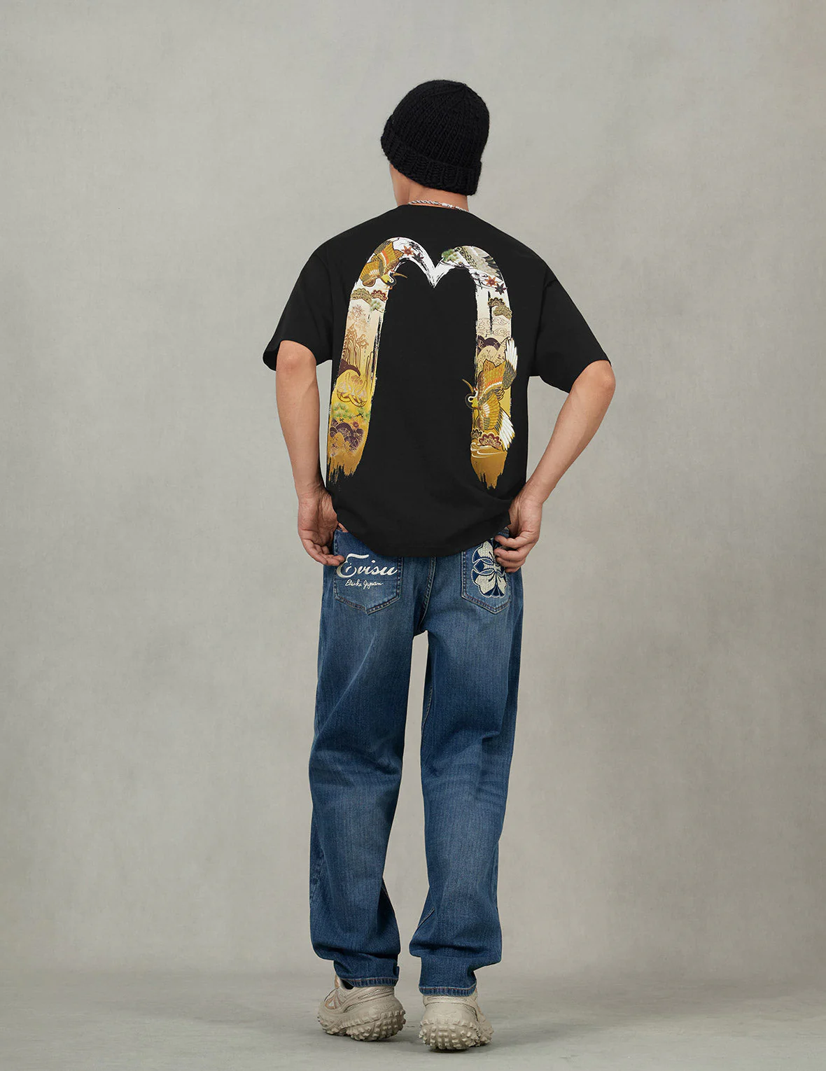 Logo and Crane Soaring Daicock Print Relax Fit T-shirt - Image 8