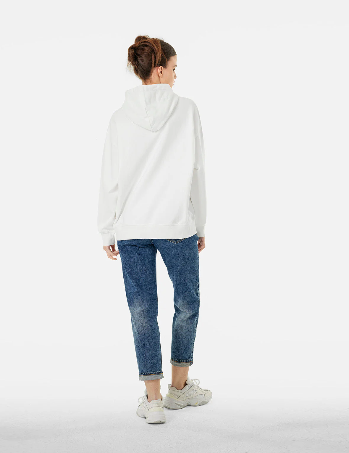Logo and Fortune Cat Embroidery Oversized Hoodie - Image 3