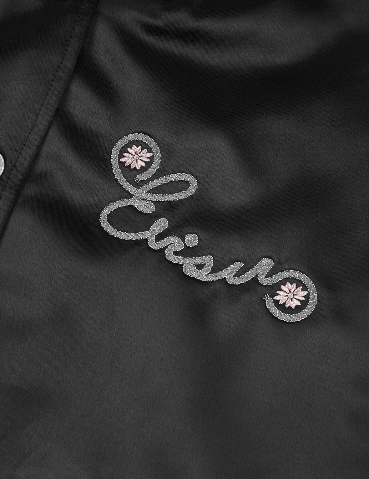 Logo and Fuzzy Cat Embroidery Fashion Fit Varsity Jacket - Image 8
