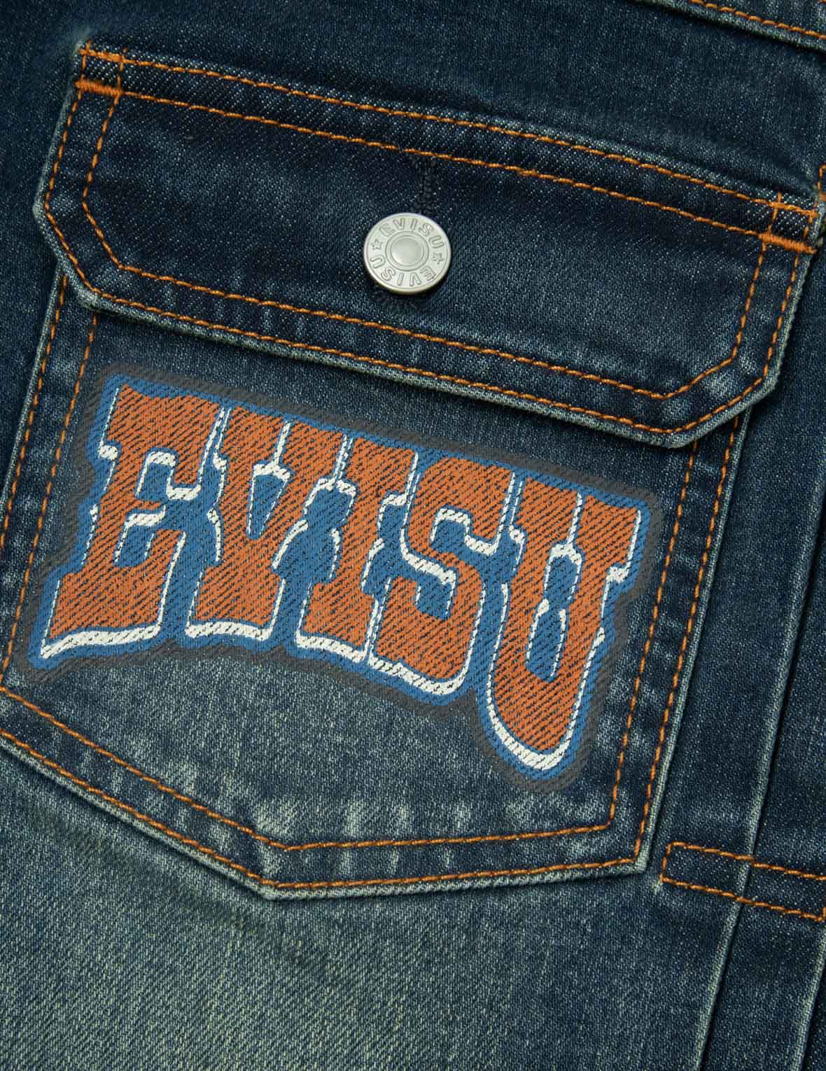 Logo and Godhead Lucky Slot Machine EmbroideriesRelax Fit Denim Jacket - Image 13