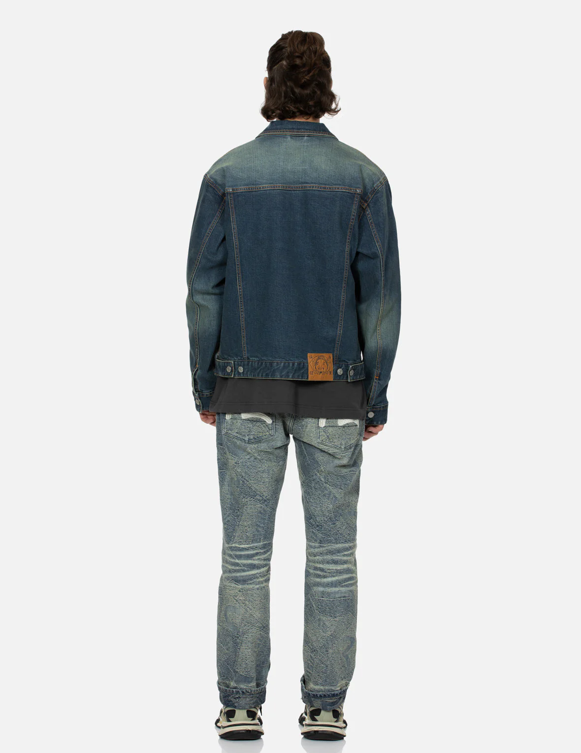 Logo and Godhead Lucky Slot Machine EmbroideriesRelax Fit Denim Jacket - Image 6