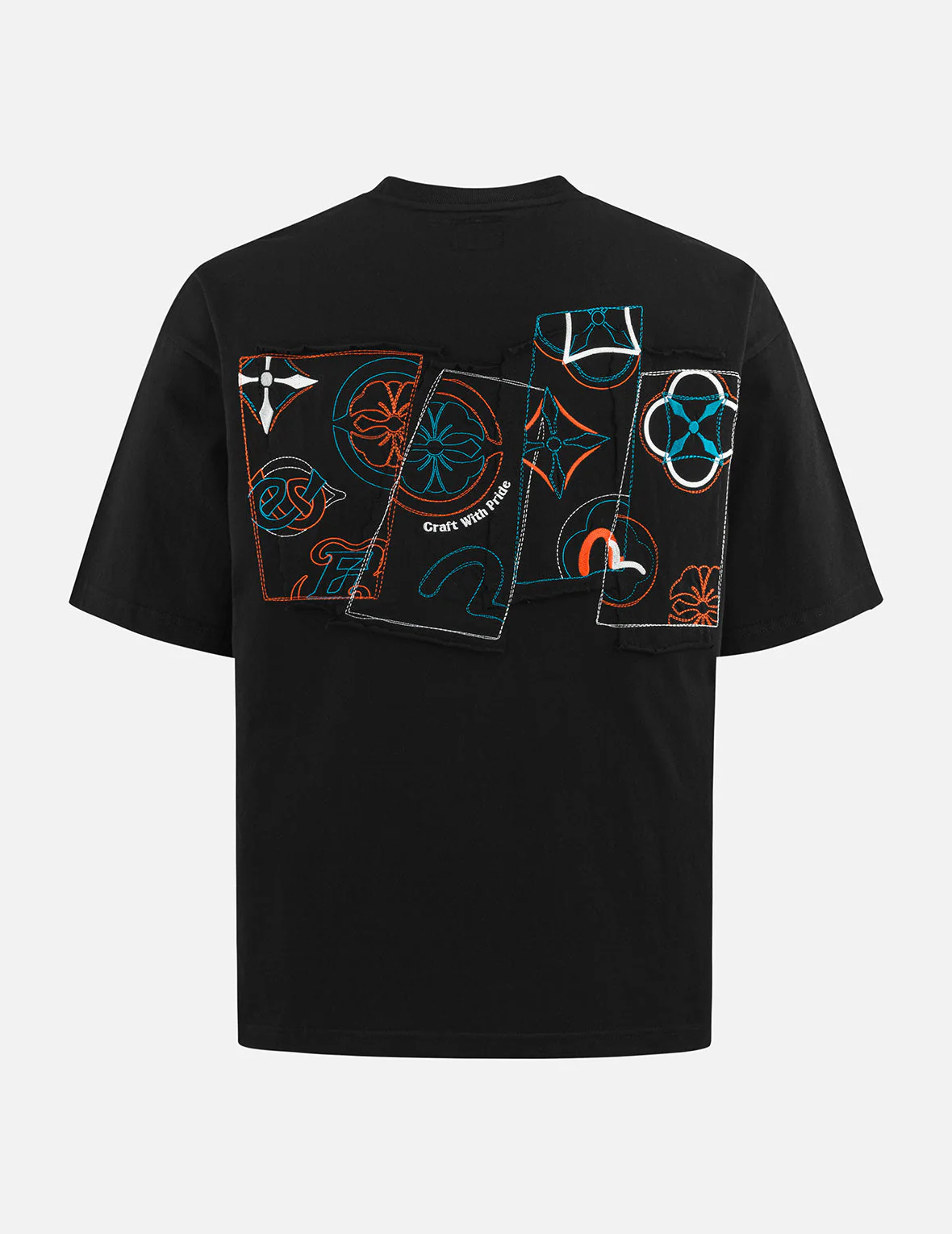 Logo and Kamon Embroidery Loose Fit T-Shirt - Image 3