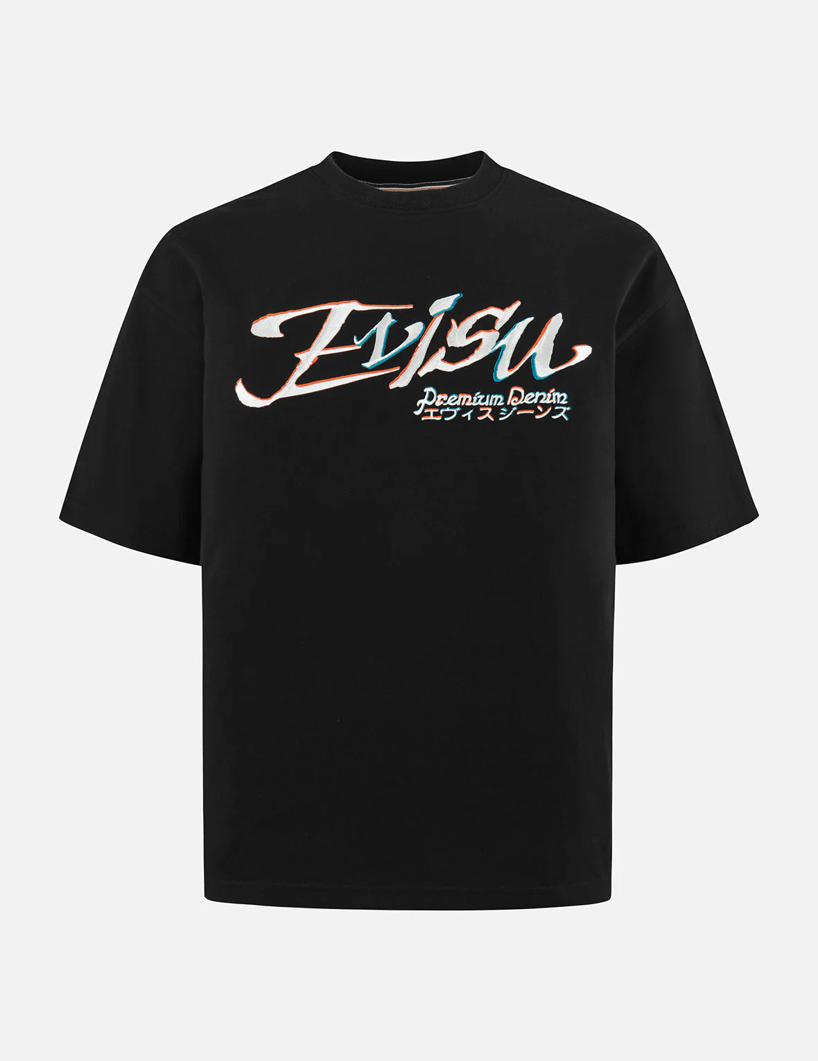 Logo and Kamon Embroidery Loose Fit T-Shirt - Image 4