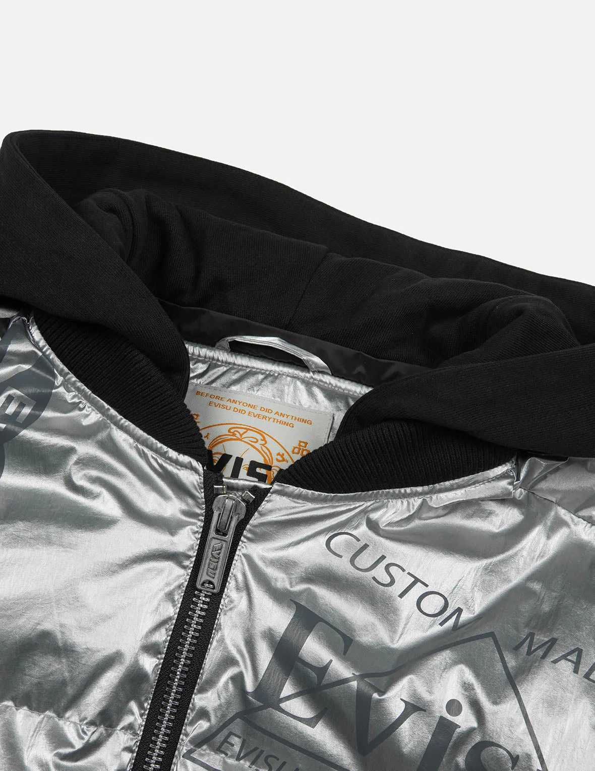 Logo and Kamon Print Bomber Down Jacket - Image 7