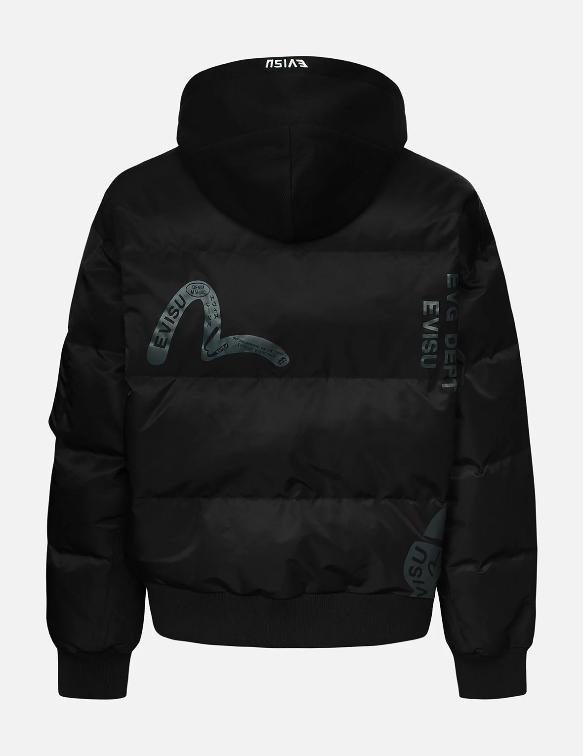 Logo and Kamon Print Loose Fit Bomber Down Jacket - Image 2
