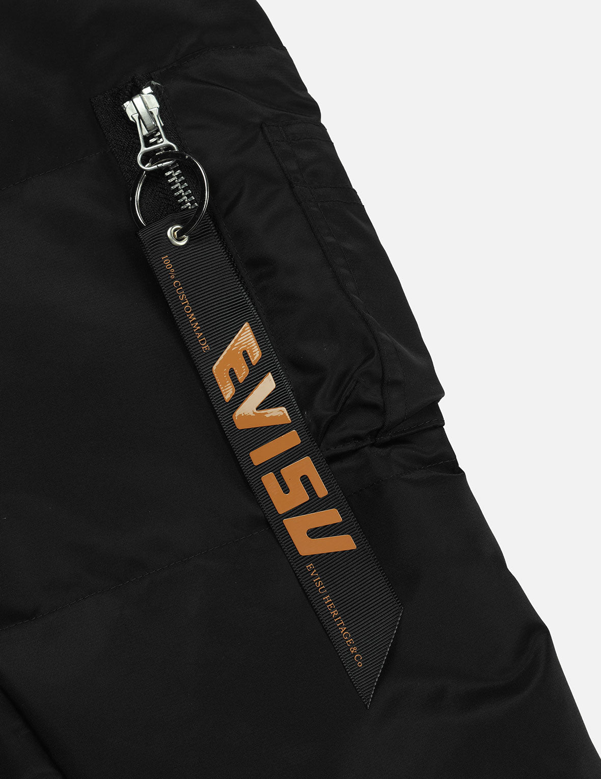 Logo and Kamon Print Loose Fit Bomber Down Jacket - Image 7