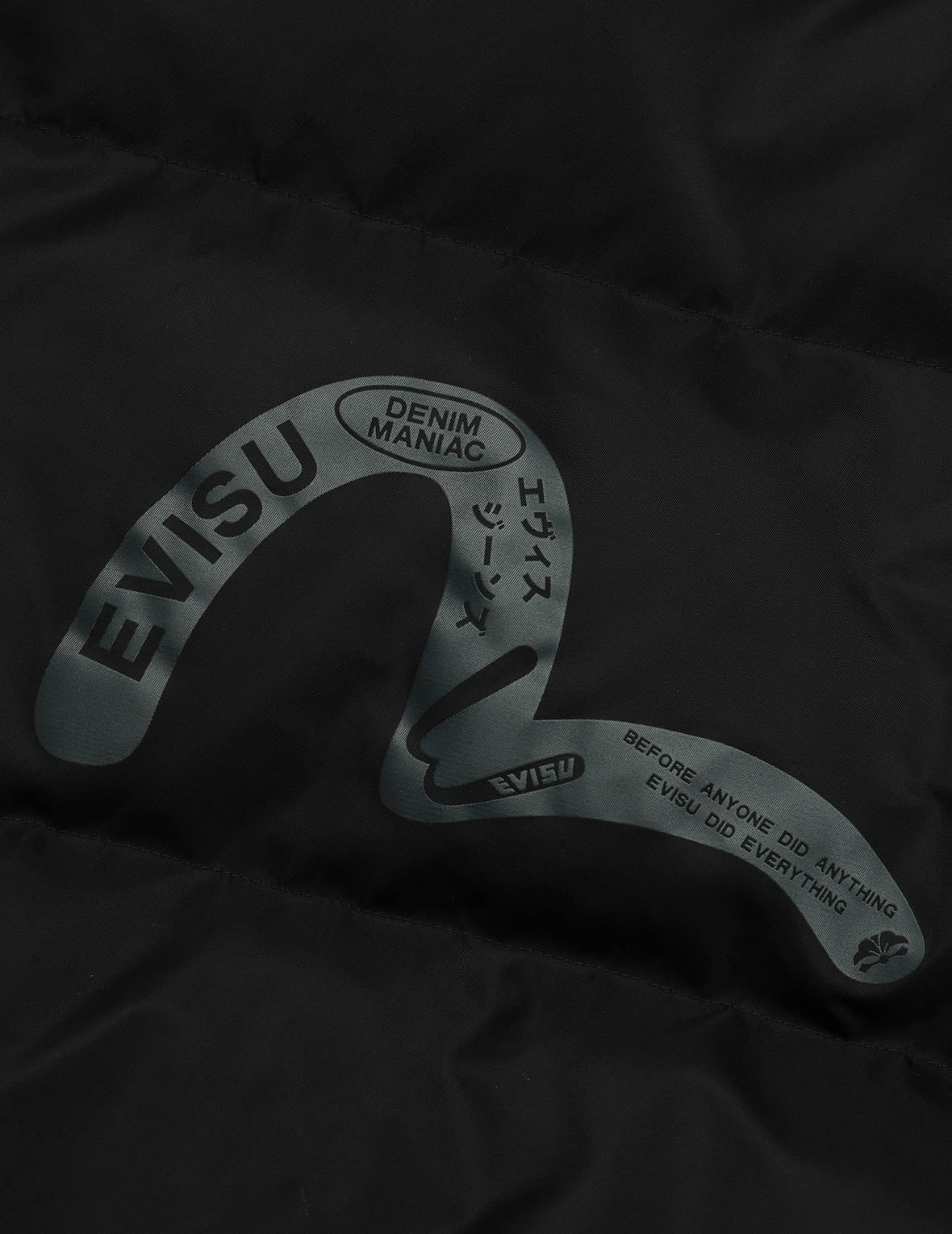 Logo and Kamon Print Loose Fit Bomber Down Jacket - Image 8