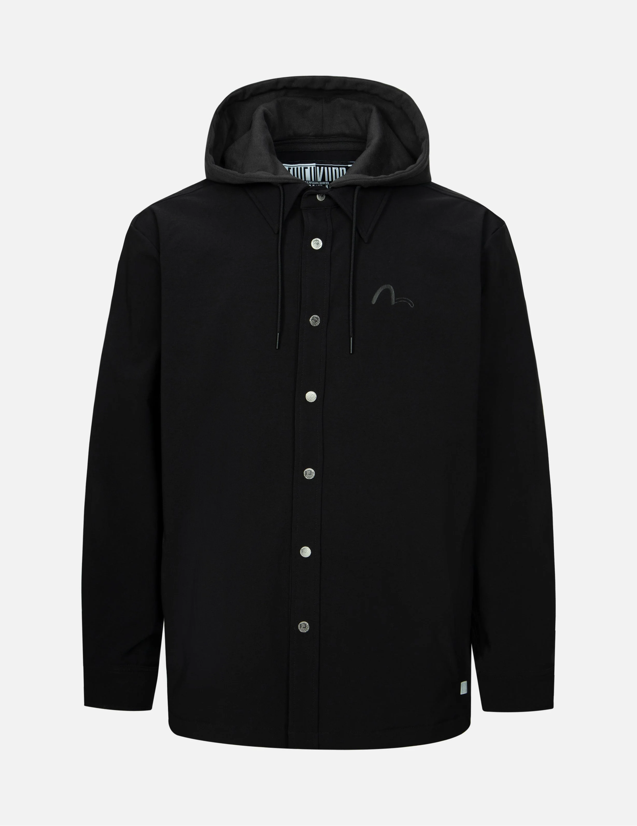 Logo and Kamon Print Regular Fit Shirt Jacket with Detachable Hood - Image 14