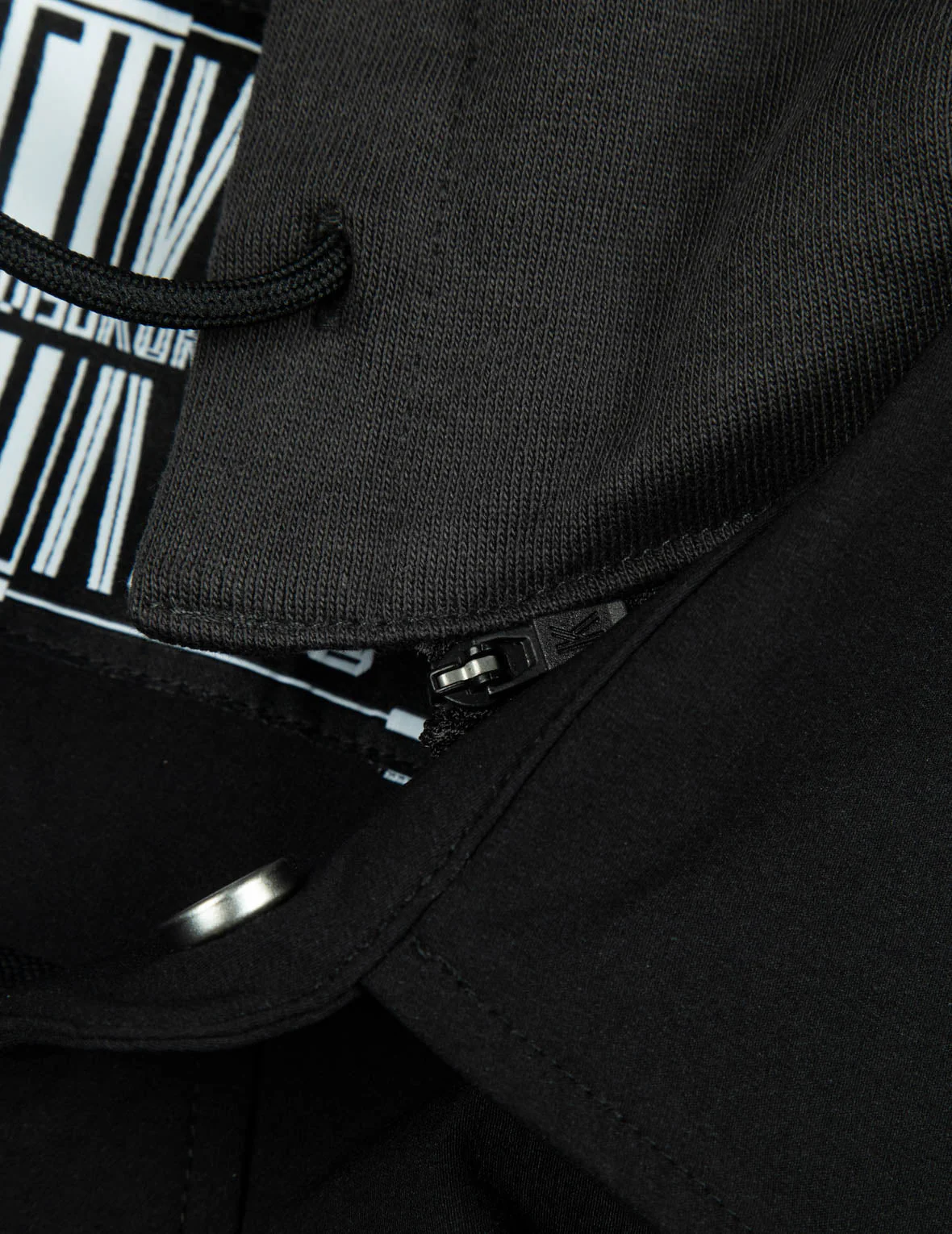 Logo and Kamon Print Regular Fit Shirt Jacket with Detachable Hood - Image 7