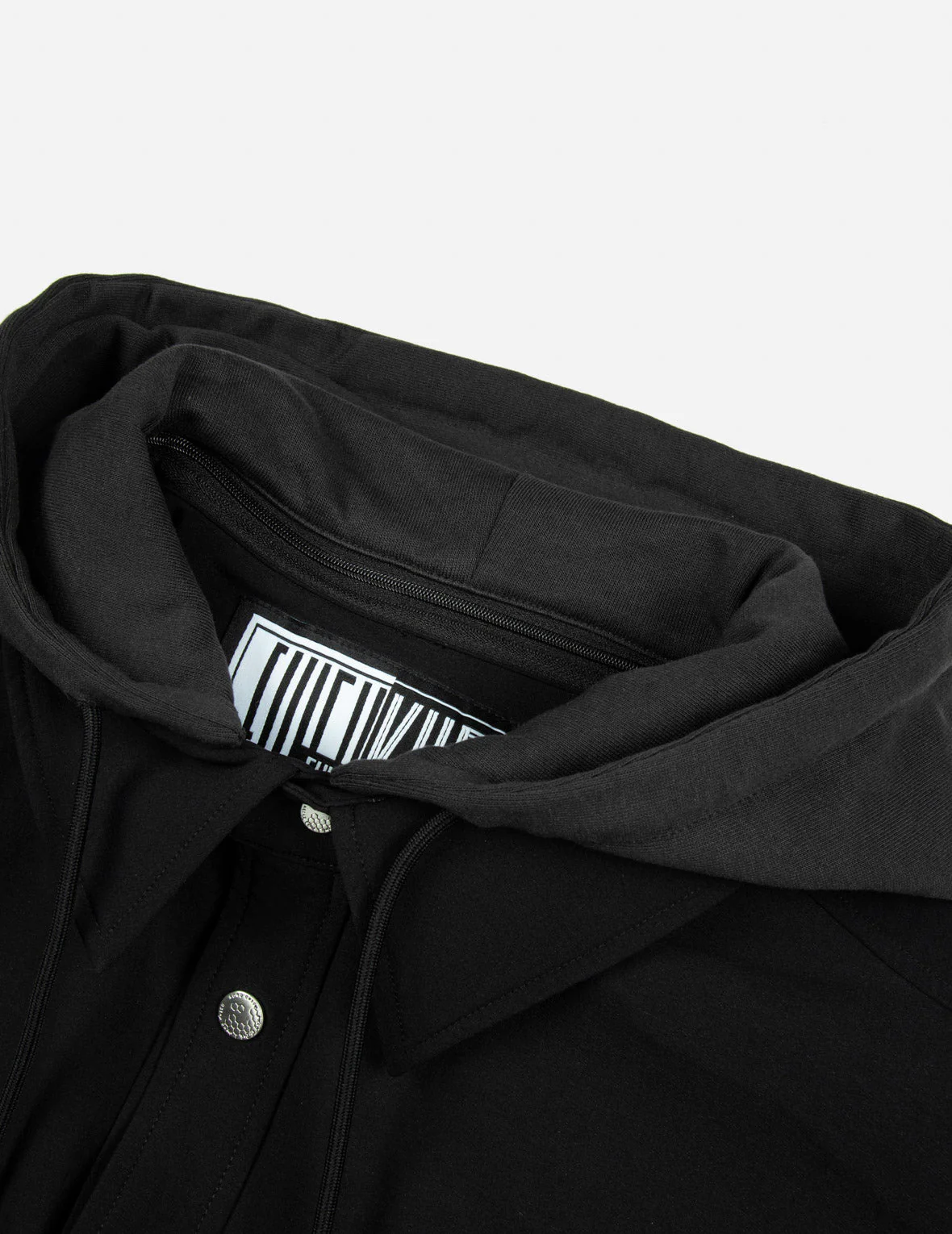 Logo and Kamon Print Regular Fit Shirt Jacket with Detachable Hood - Image 8