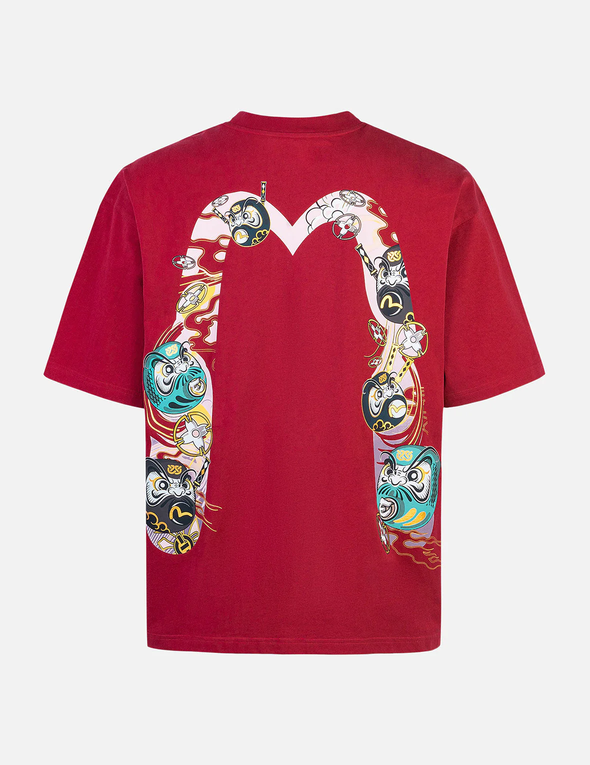 Logo and Ninja Daruma Daicock Print Loose Fit T-shirt - Image 11