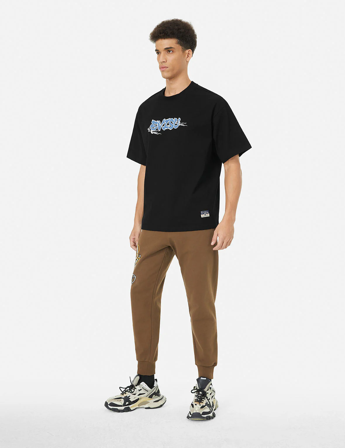 Logo and Ninja Daruma Daicock Print Loose Fit T-shirt - Image 4
