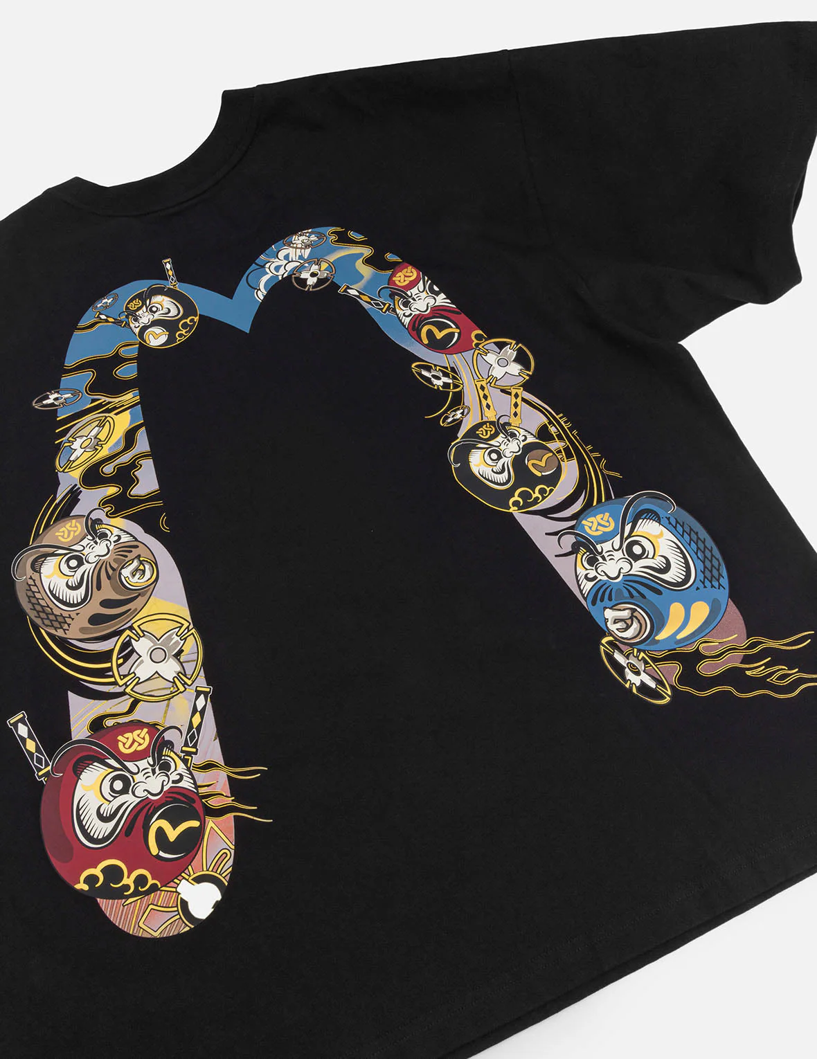 Logo and Ninja Daruma Daicock Print Loose Fit T-shirt - Image 7