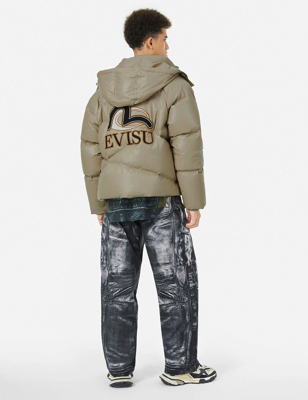 Logo and Seagull Applique Fashion Fit Down Jacket - Image 3