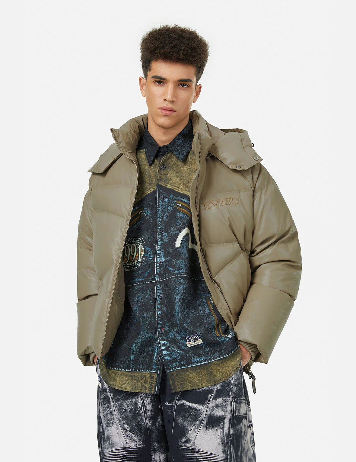 Logo and Seagull Applique Fashion Fit Down Jacket - Image 6