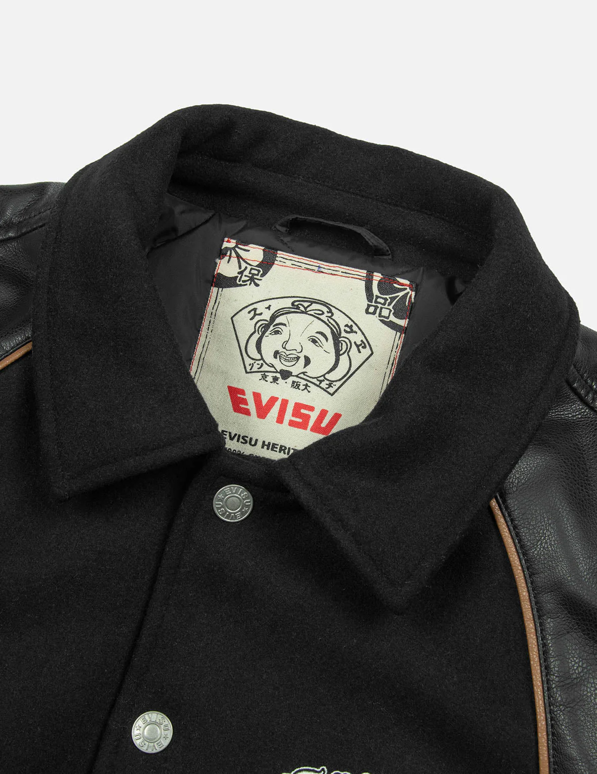 Logo and Seagull Applique Relax Fit Baseball Jacket - Image 8