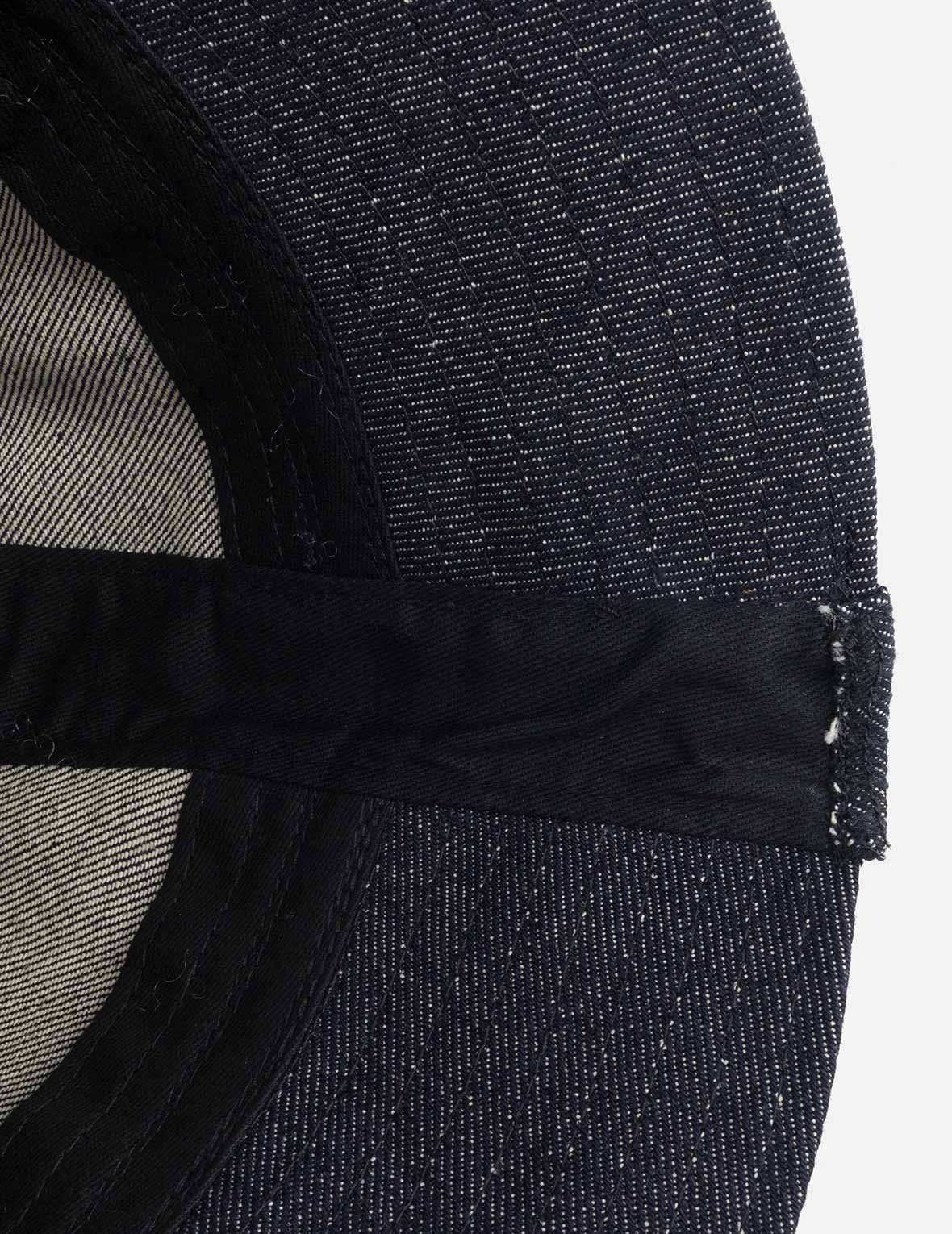 Logo and Seagull Embroidery Denim Bucket Hat - Image 13