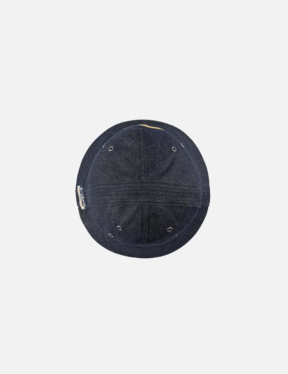 Logo and Seagull Embroidery Denim Bucket Hat - Image 7