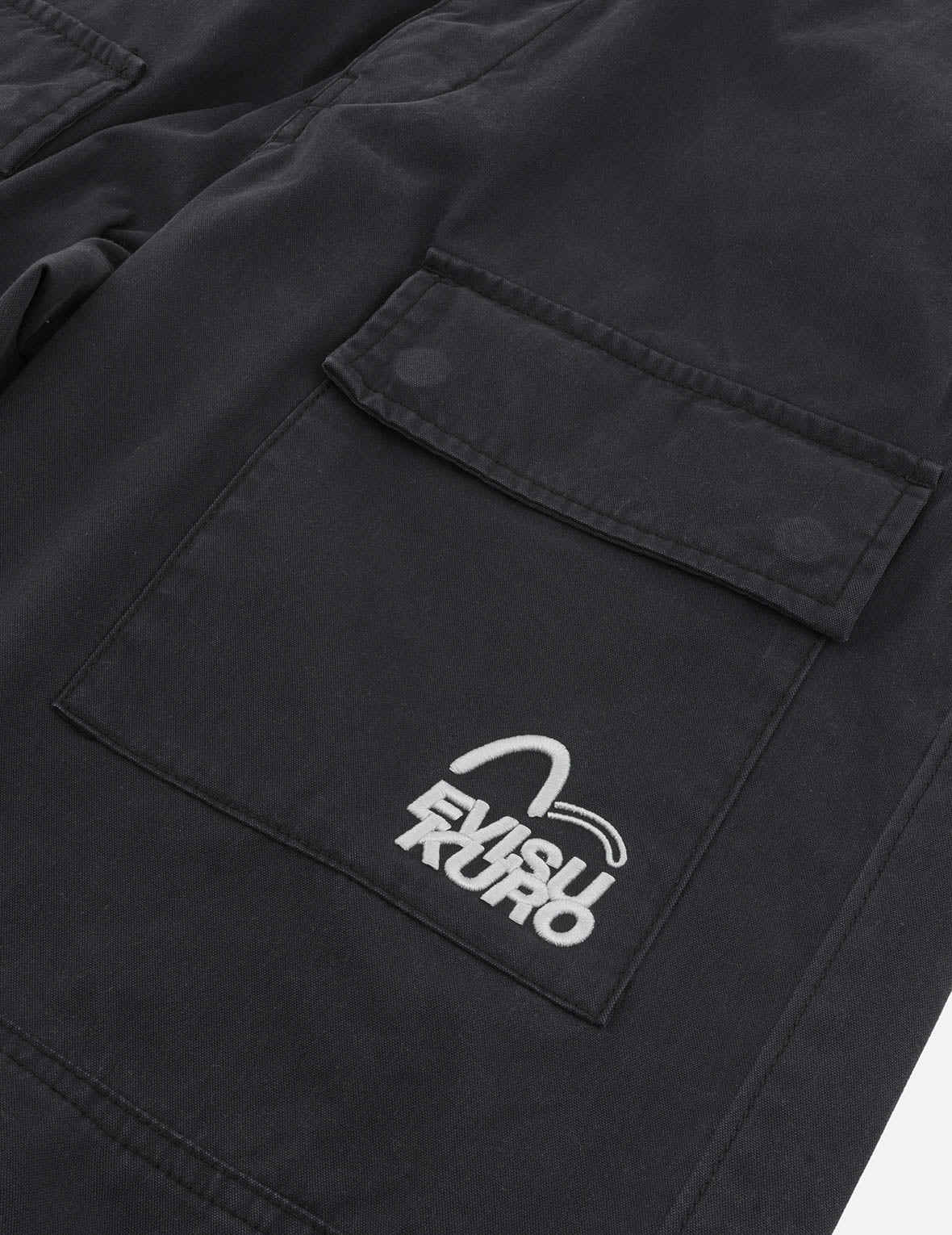Logo and Seagull Embroidery Relax Fit Cargo Pants - Image 6