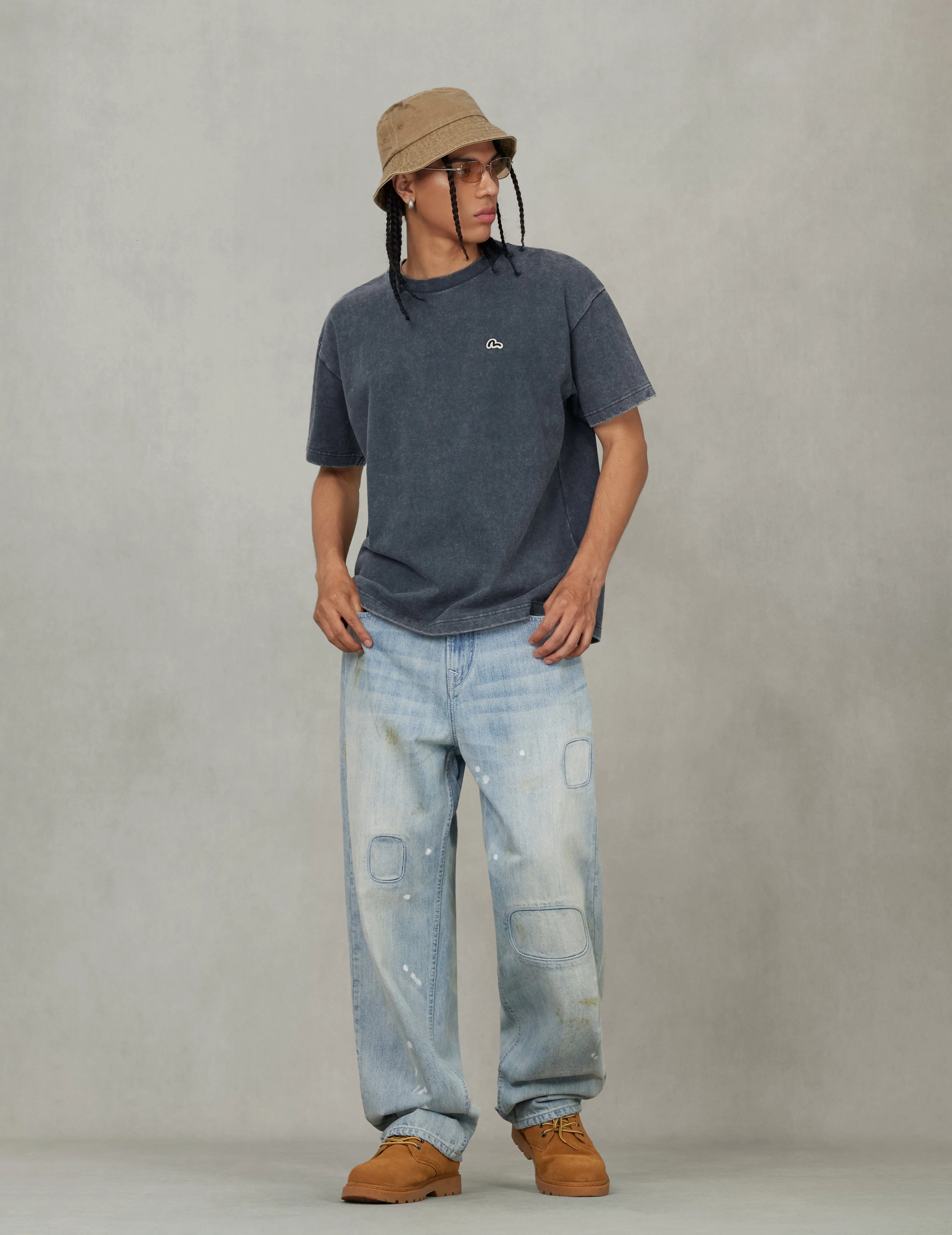 Logo and Seagull Embroidery Relax Fit T-shirt - Image 5