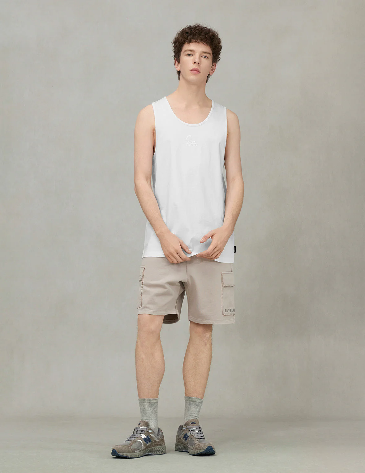Logo and Seagull Embroidery Relax Fit Tank Top - Image 6