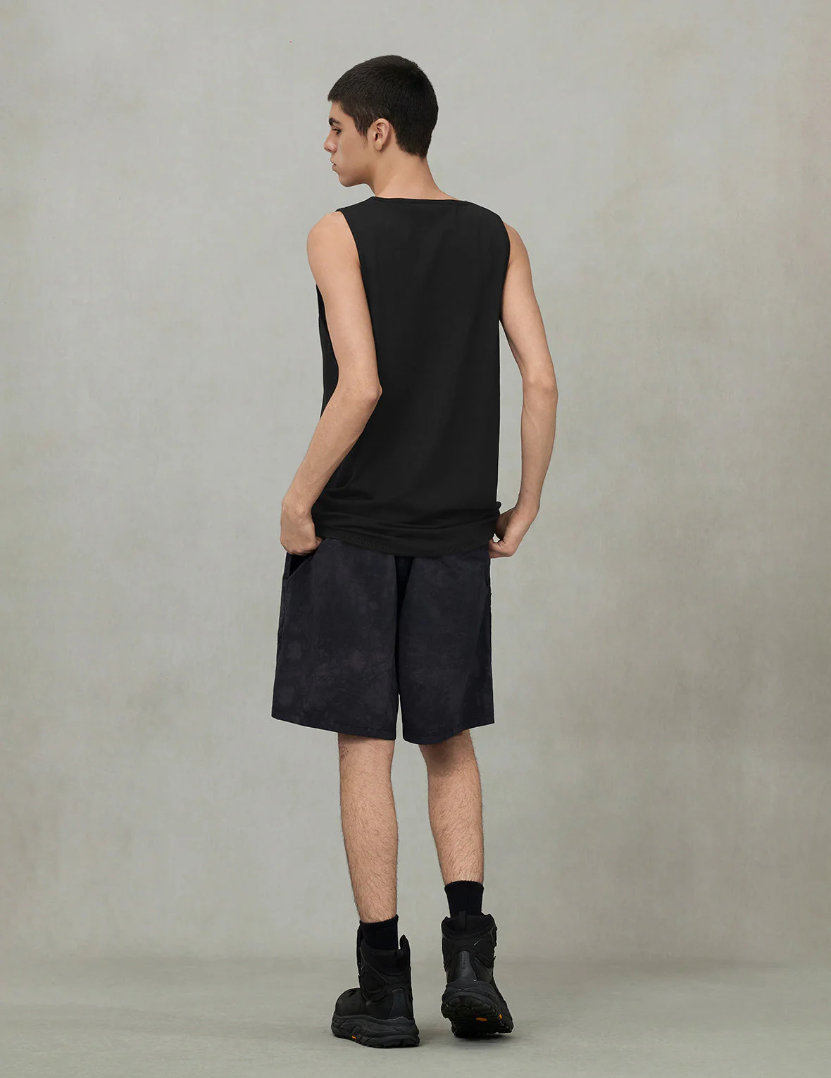 Logo and Seagull Embroidery Relax Fit Tank Top - Image 7