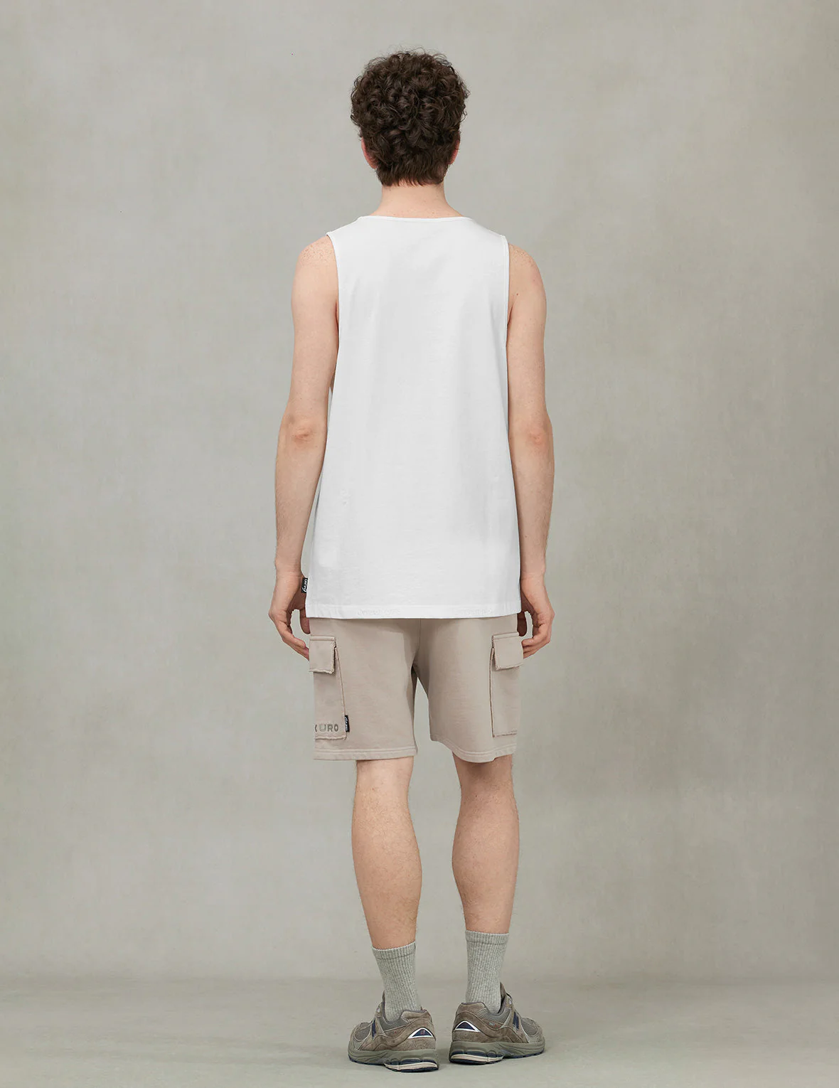 Logo and Seagull Embroidery Relax Fit Tank Top - Image 8
