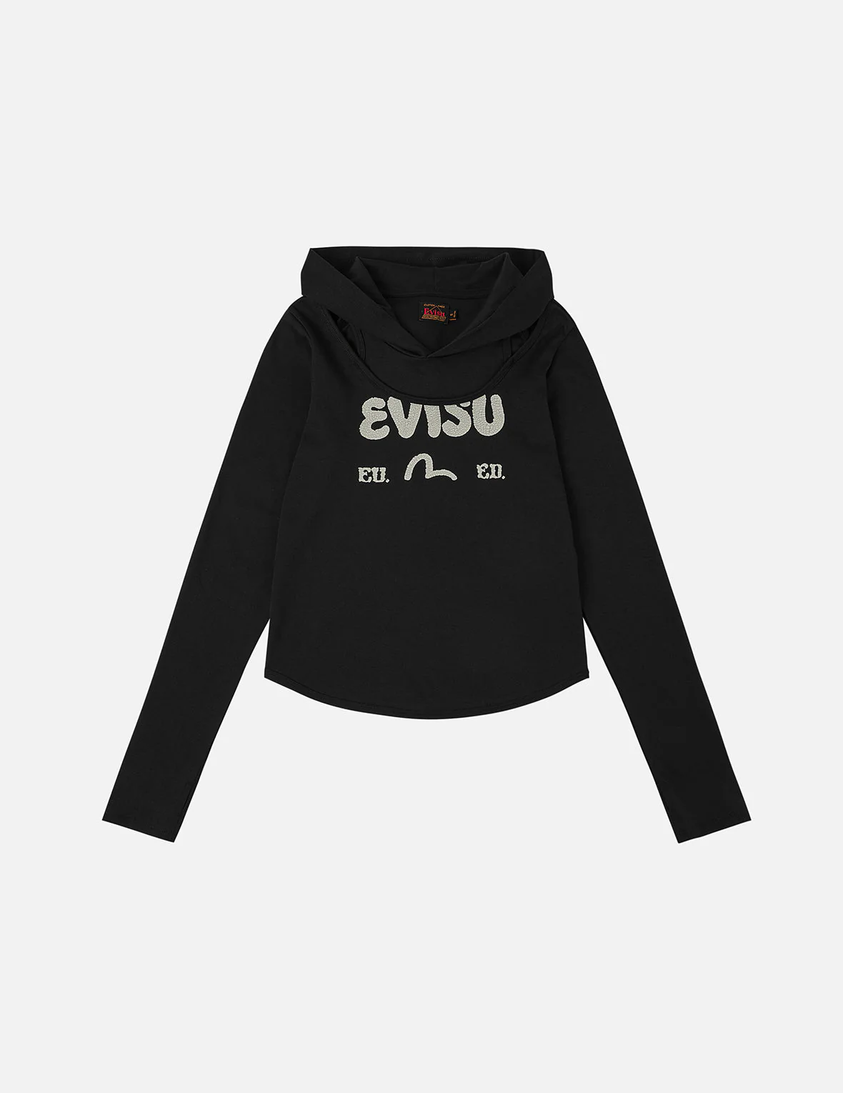 Logo and Seagull Ishigaki Camouflage Print Regular Fit Hooded 2-in-1 Long-sleeve Top - Image 3