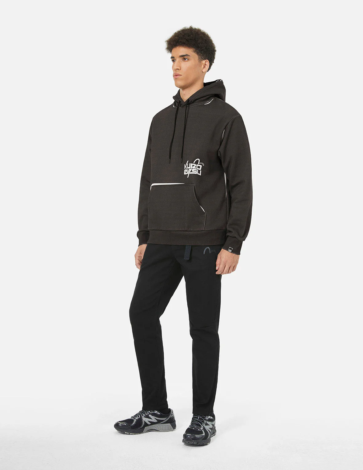 Logo and Seagull Print Relax Fit Hoodie - Image 3