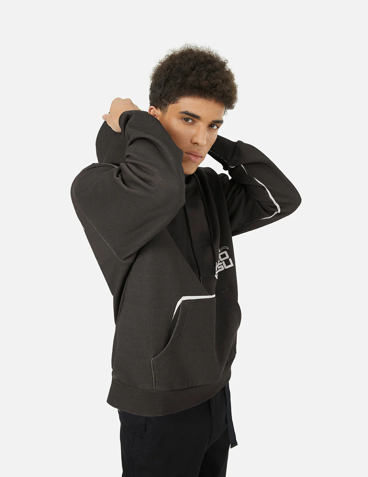 Logo and Seagull Print Relax Fit Hoodie - Image 5