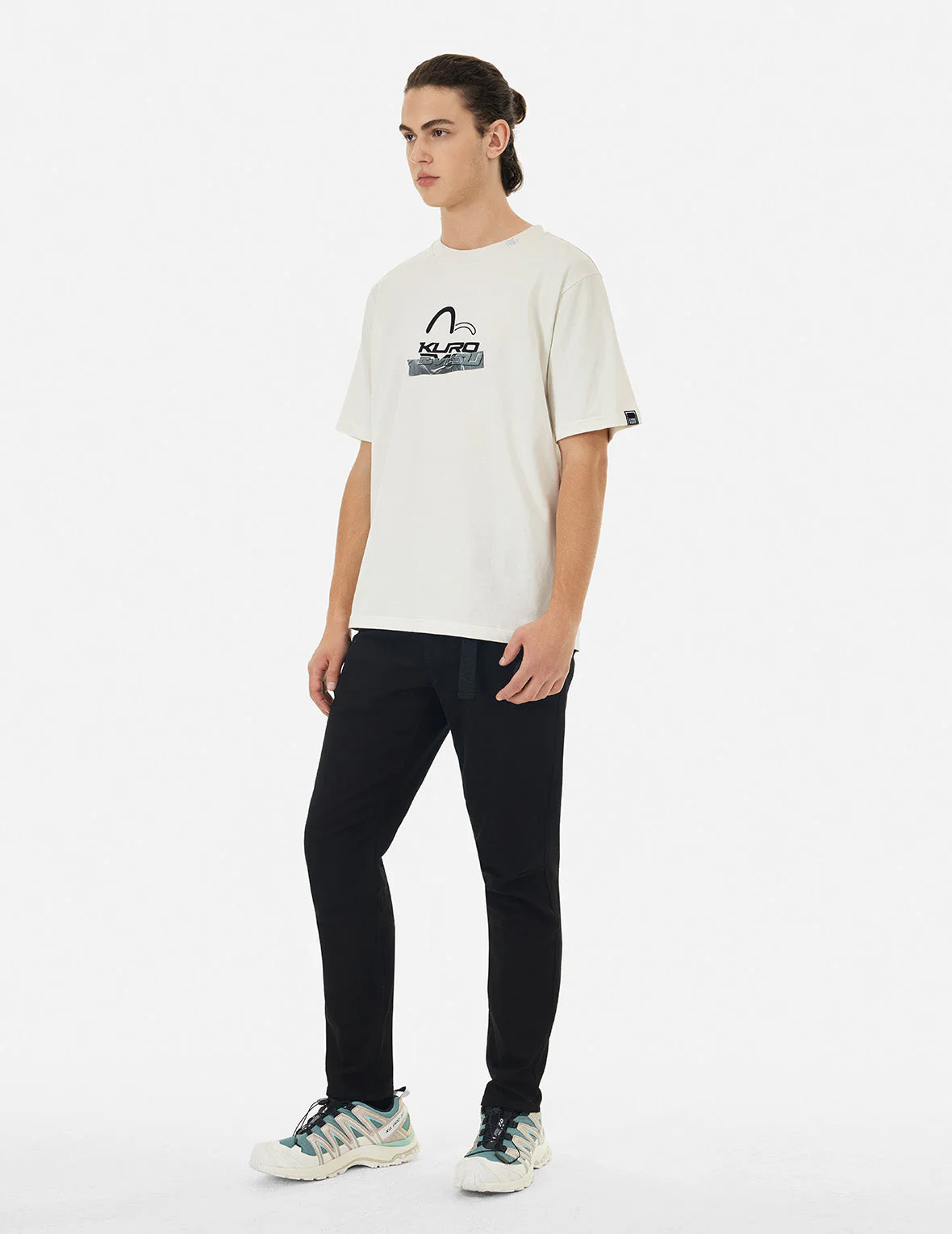 Logo and Tape Print Regular Fit T-shirt - Image 18
