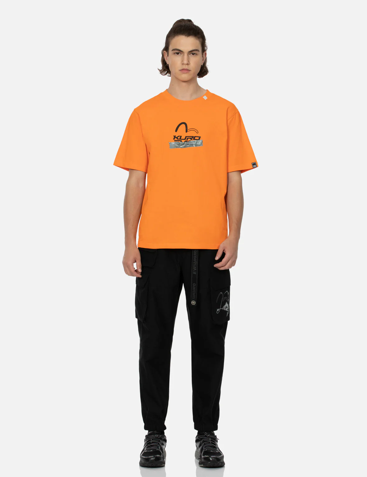 Logo and Tape Print Regular Fit T-shirt - Image 23