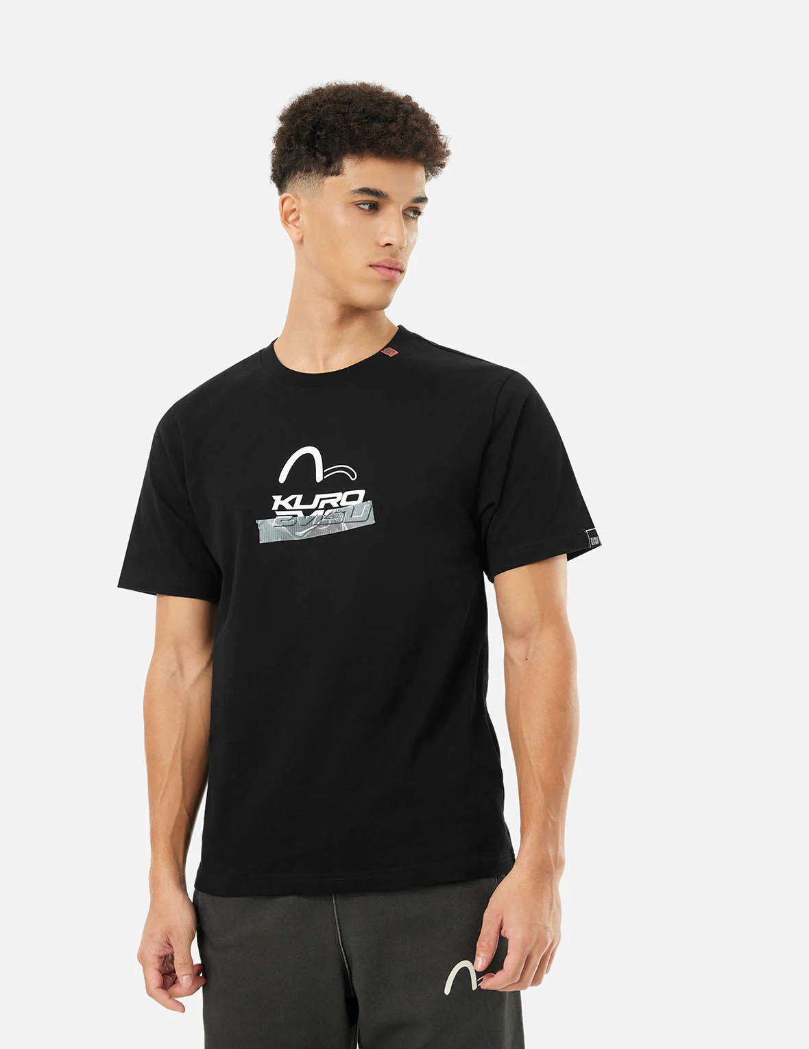 Logo and Tape Print Regular Fit T-shirt - Image 7