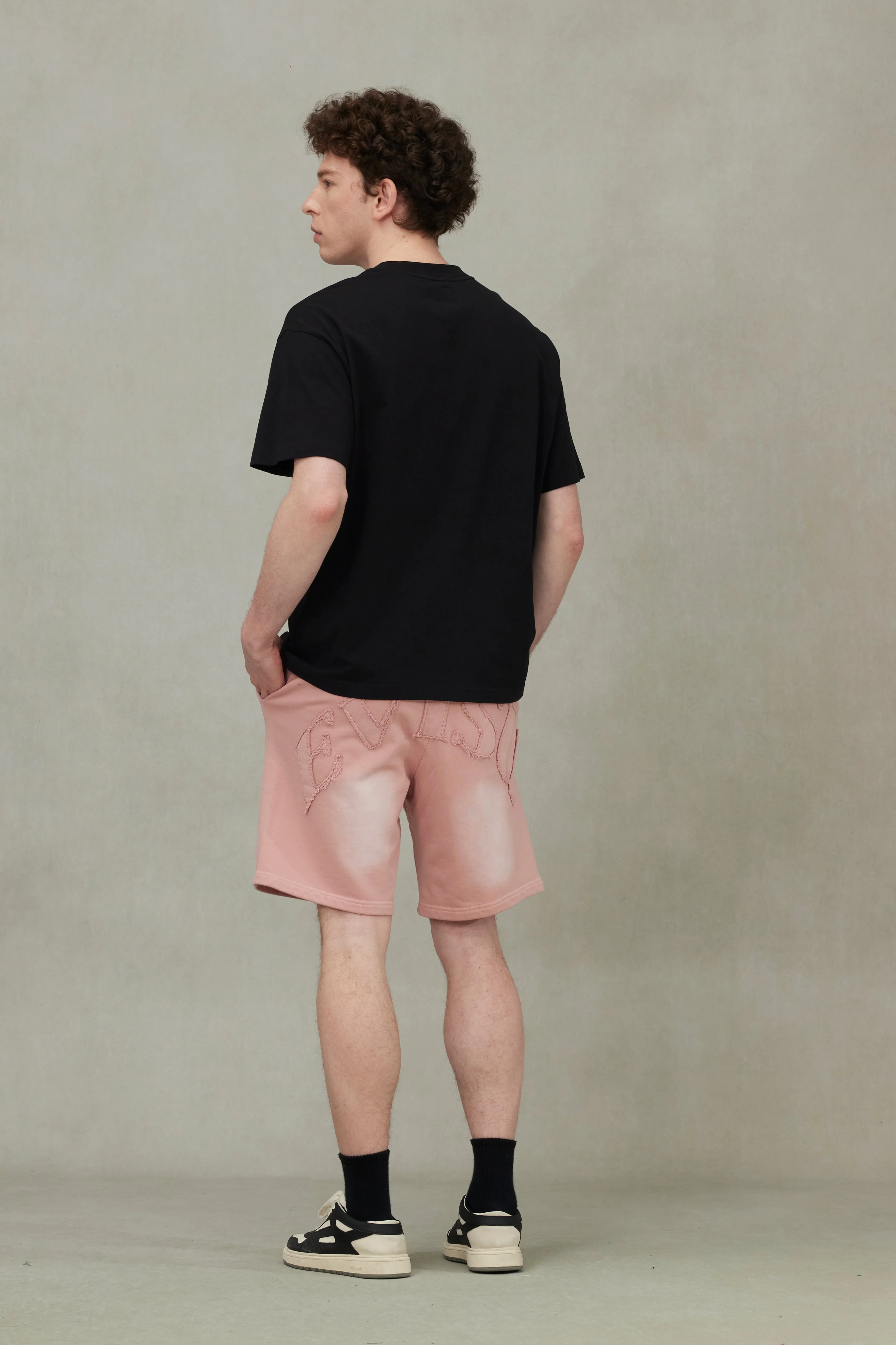 Logo Appliqué Embroidery Heavy Washed Fashion Fit Sweatshorts - Image 8