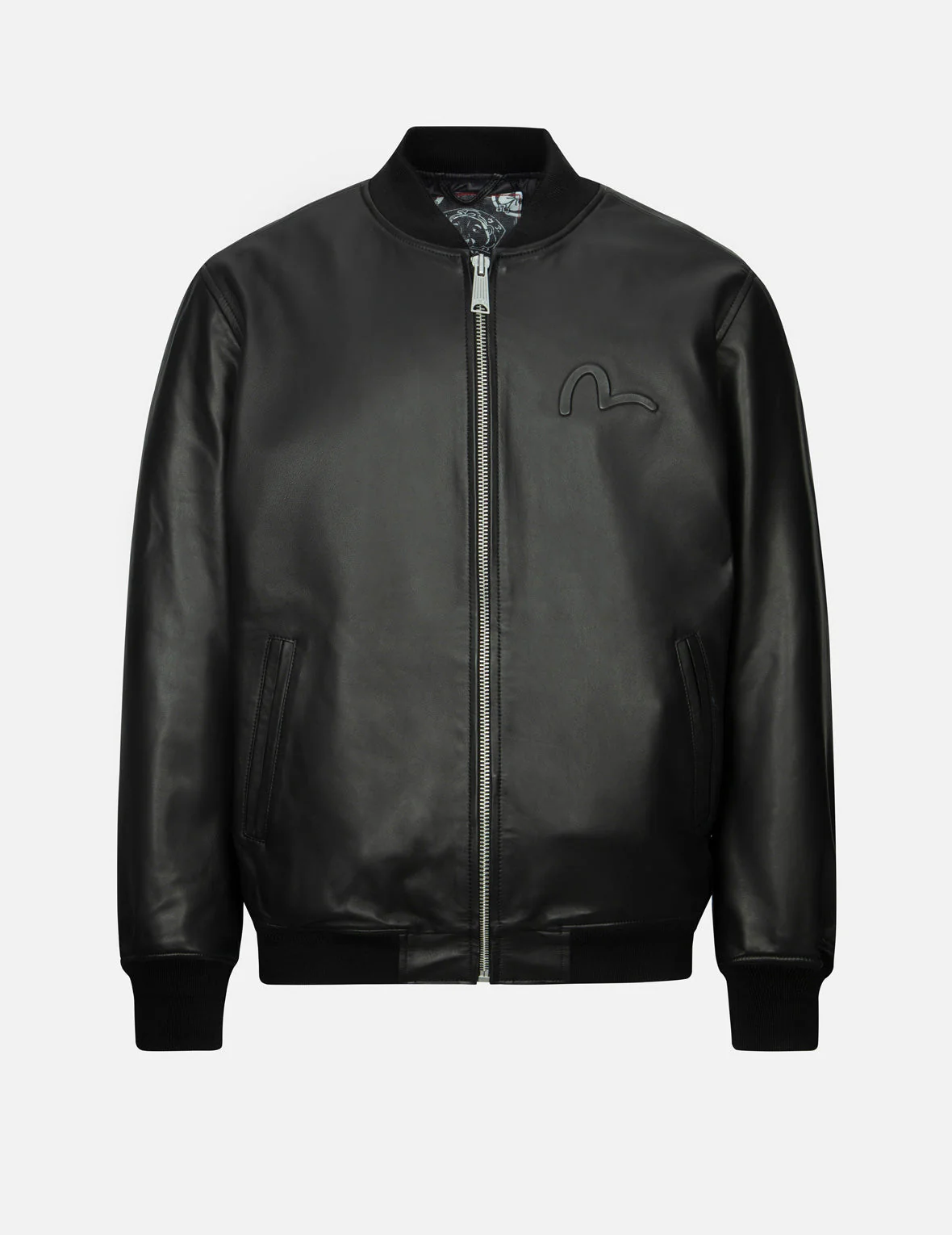 Logo Appliquéd Leather Bomber Jacket - Image 2