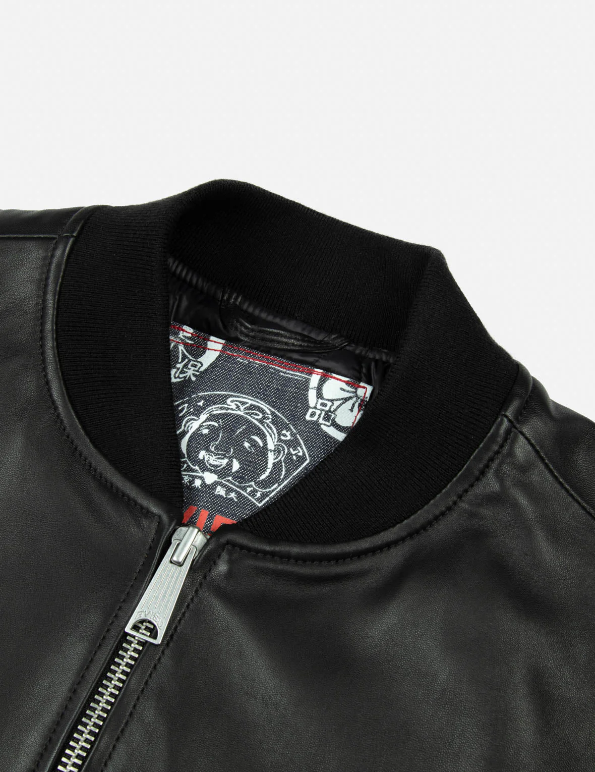Logo Appliquéd Leather Bomber Jacket - Image 9