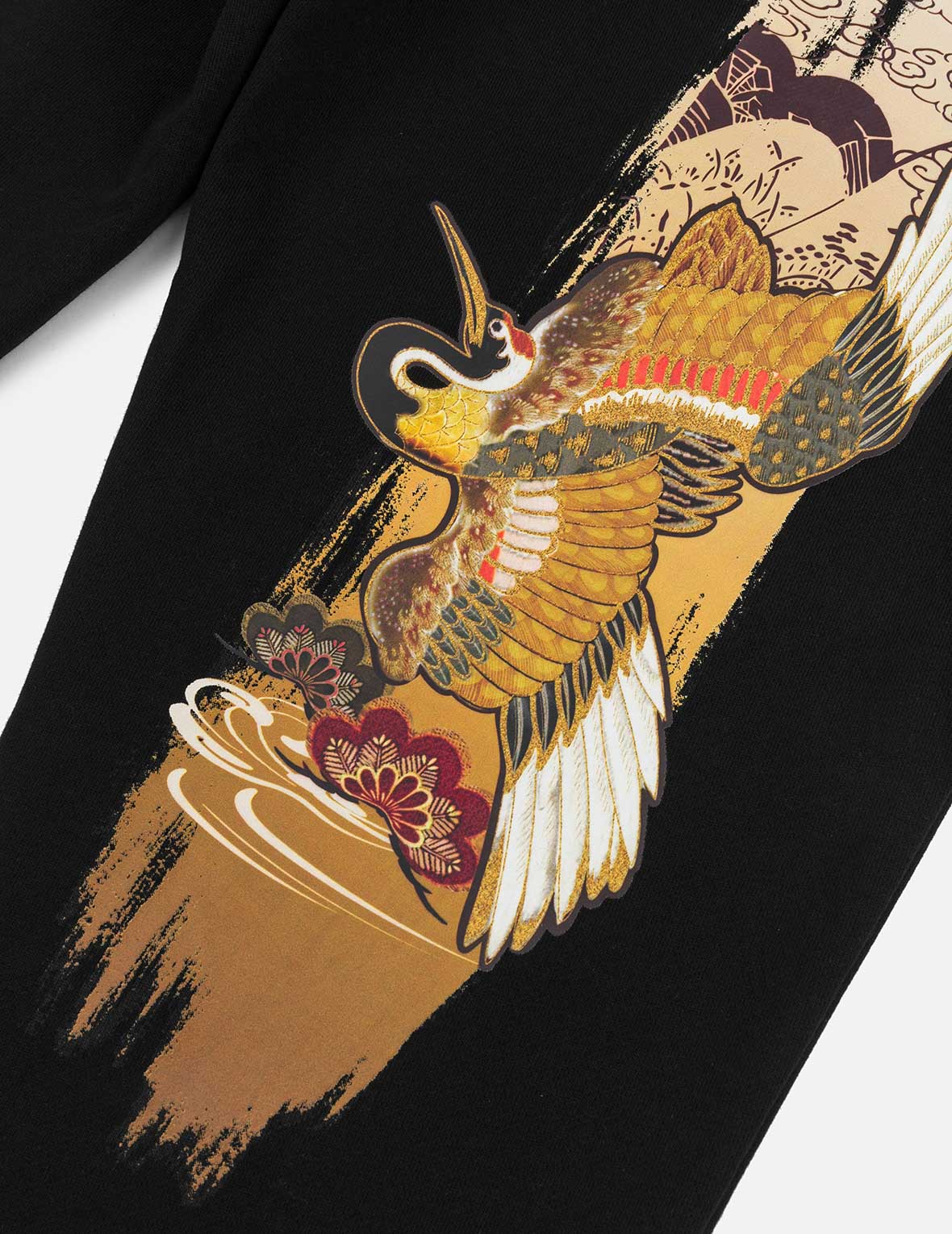 Logo Embroidery and Grateful Crane Daicock Print Regular Fit Sweatpants - Image 7