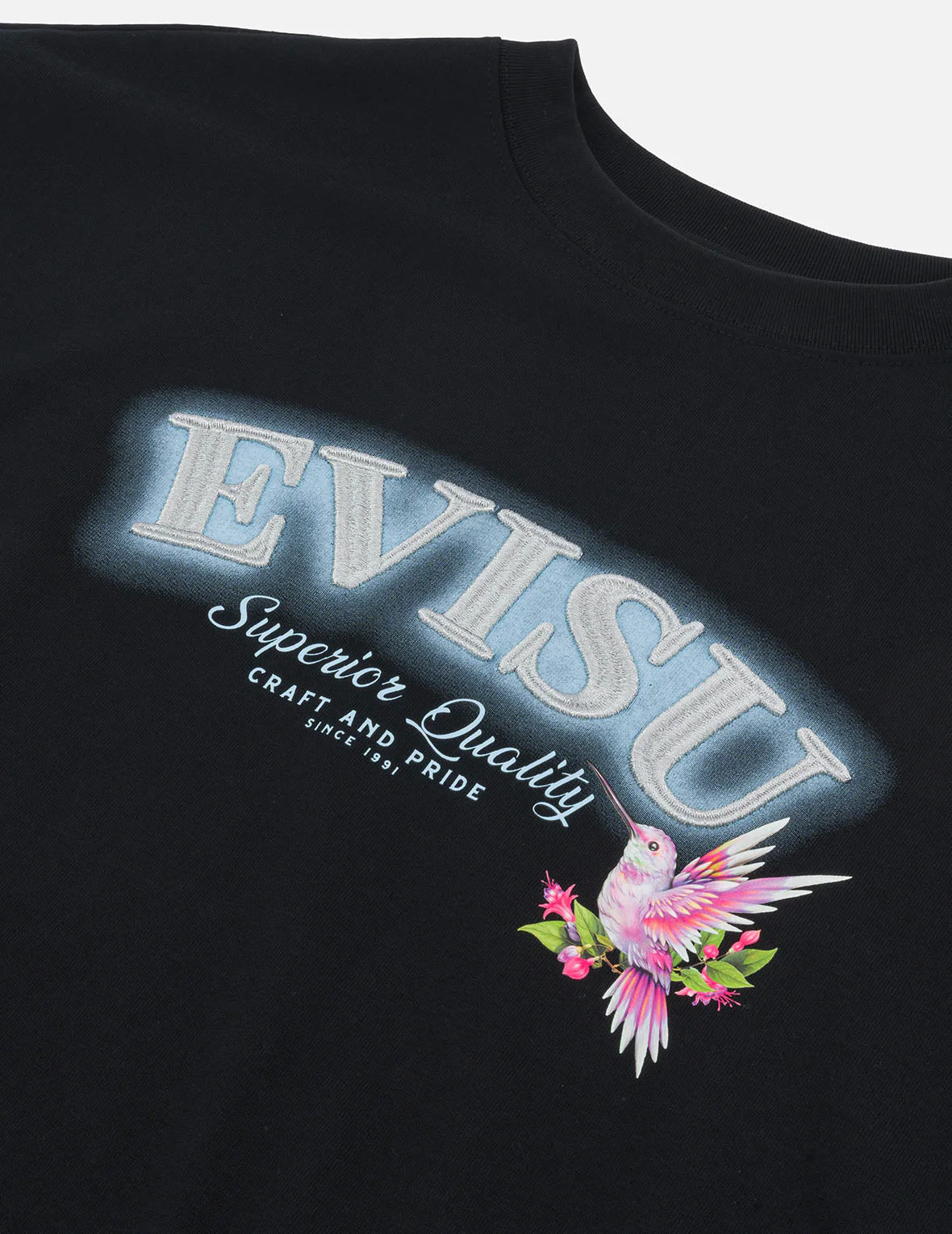 Logo Embroidery and Hummingbird Print Regular Fit T-shirt - Image 6