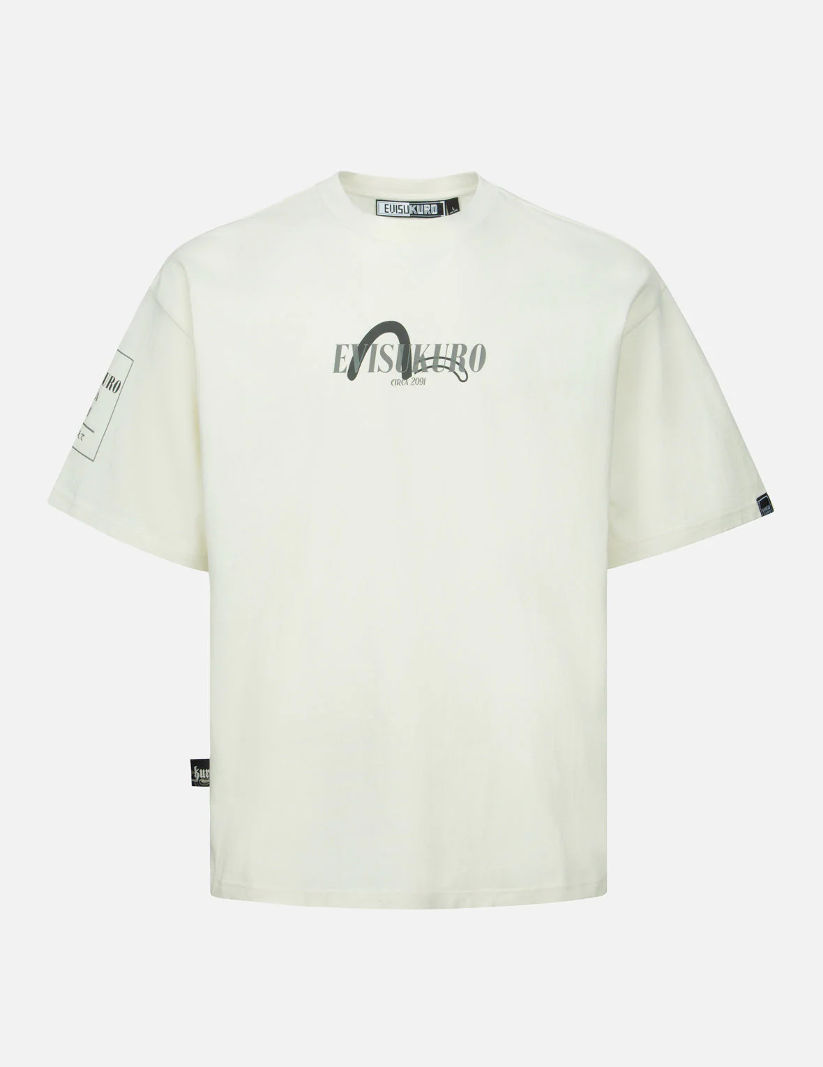 Logo Embroidery and Kamon Print Loose Fit T-Shirt - Image 12